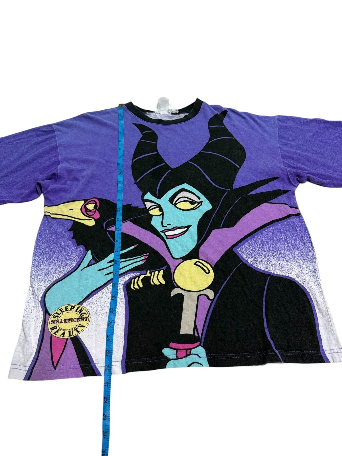 Disney × Vintage VINTAGE 90s MALEFICENT OVERPRINT TEE Size US XL / EU 56 / 4 - 10 Thumbnail