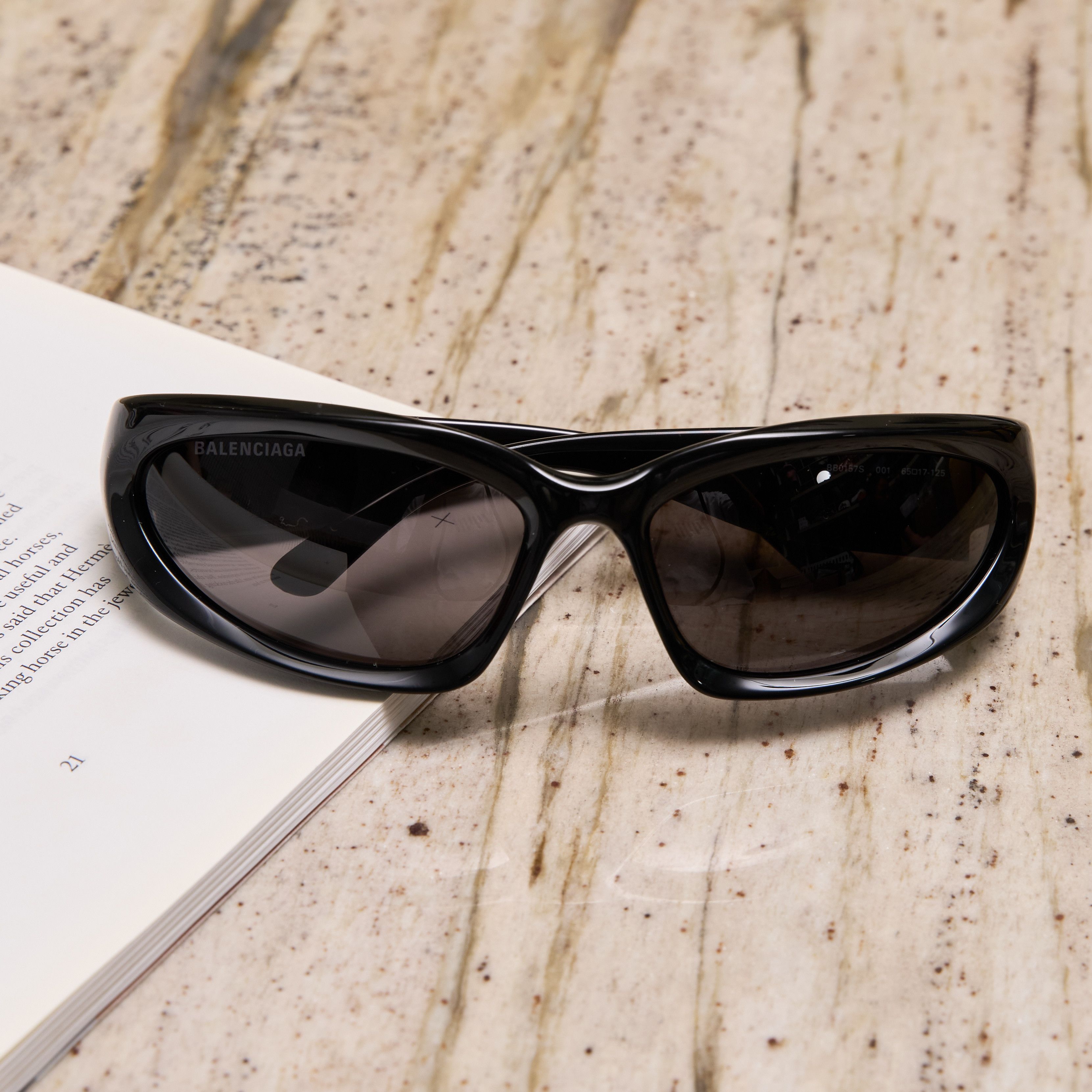 Balenciaga BALENCIAGA BB0157S 001 Sunglasses BLACK Size ONE SIZE - 2 Thumbnail