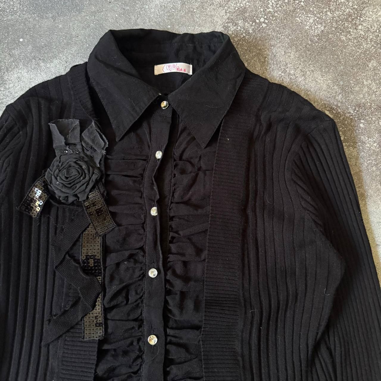 Hysteric Glamour × Japanese Brand × Vintage Opium Y2K Vintage Amazing Goth Long Sleeve Blouse Size M / US 6-8 / IT 42-44 - 4 Thumbnail