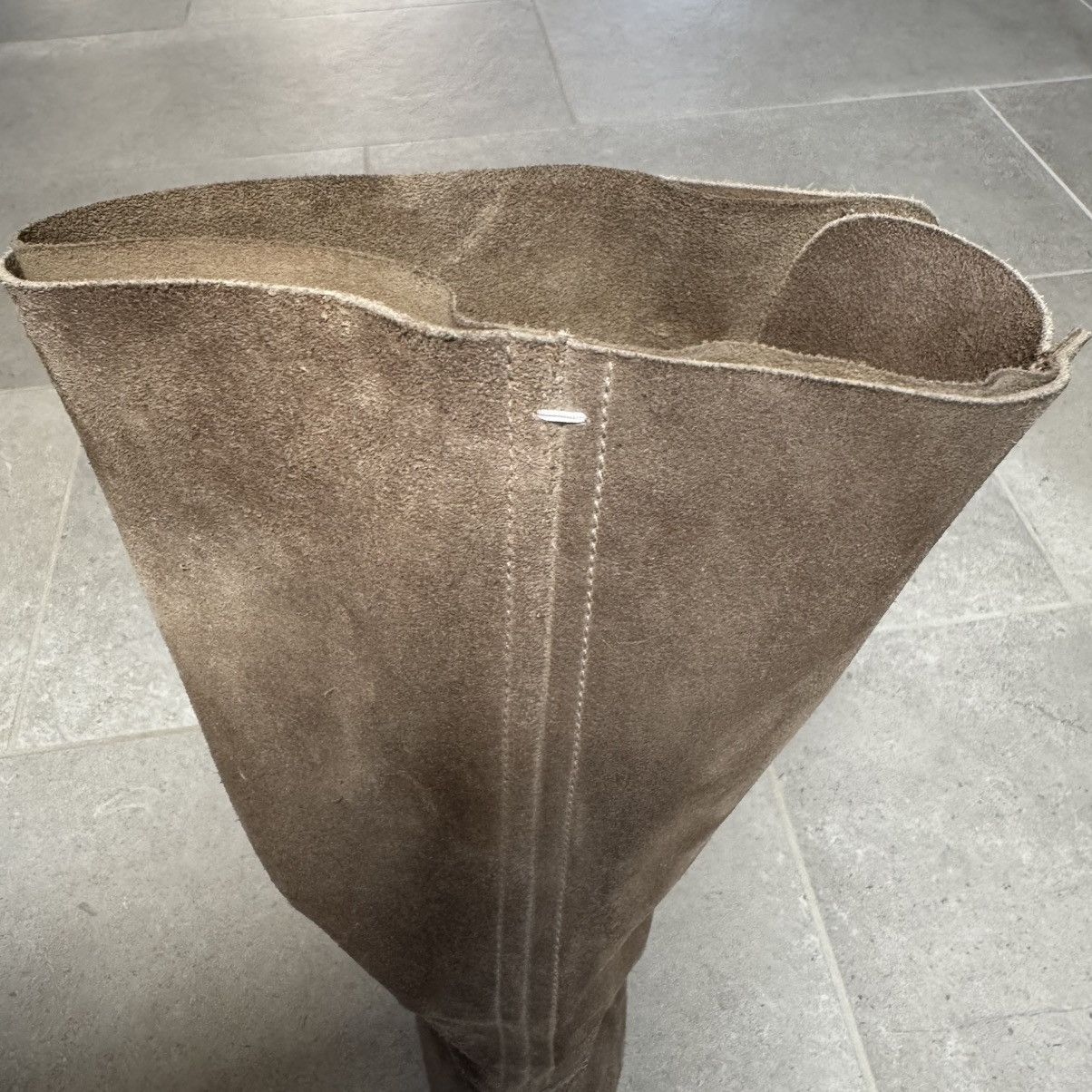 Maison Margiela 2005 Martin Margiela Khaki Suede Leather Boots Size US 13 / EU 46 - 4 Thumbnail