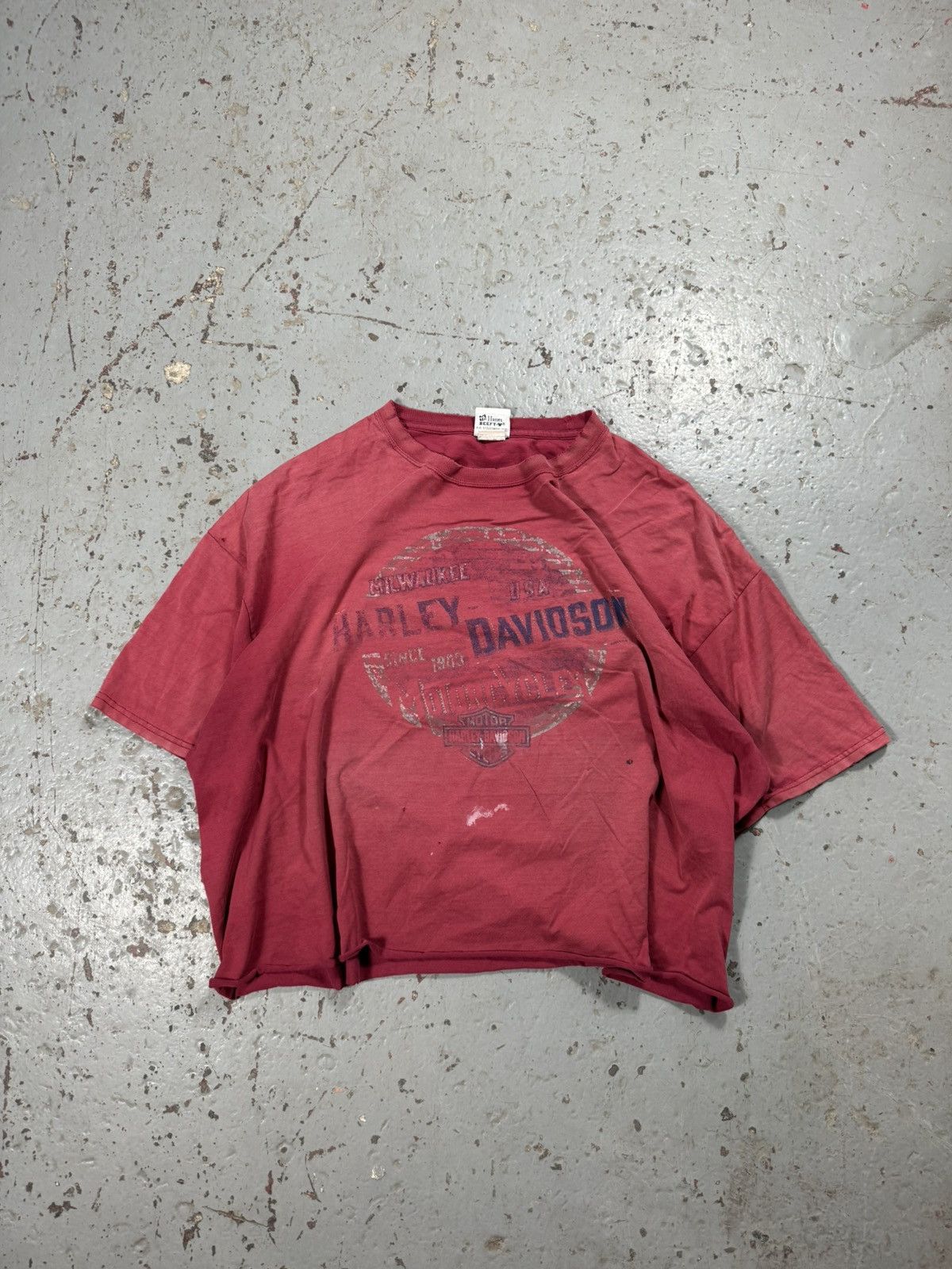 Vintage Vintage Thrashed Harley Davidson Tee Size US XL / EU 56 / 4 - 1 Thumbnail