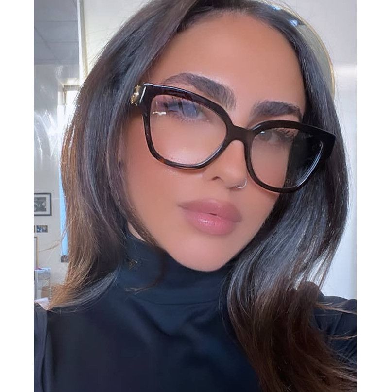 image of New Gucci Gg1424O Brown Marmont Cat Eye Eyeglasses Frames, Women's