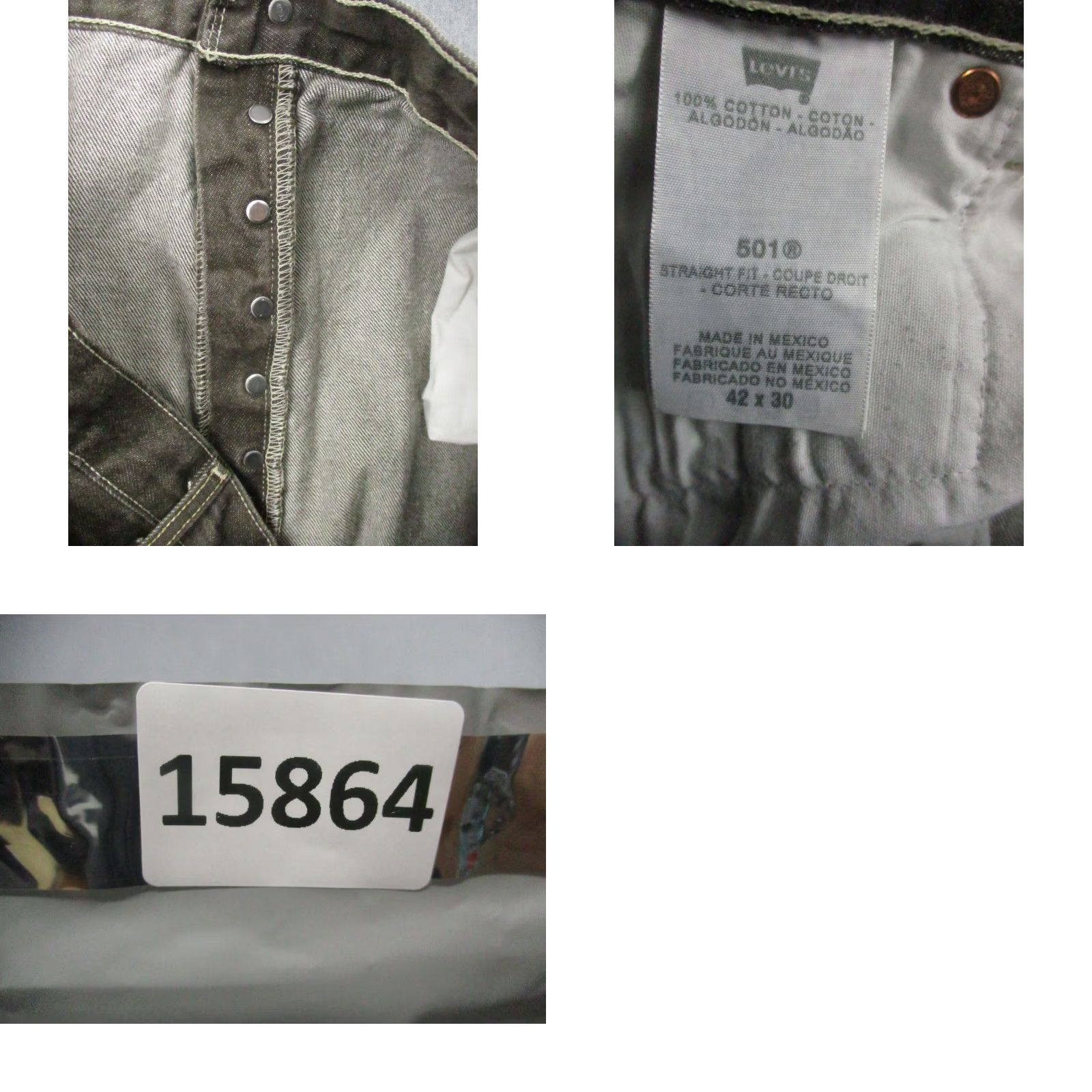 Levi's Levi's 501XX Jeans Button Fly 42x30 Men Straight Dark Brown Denim Jeans Size US 40 / EU 56 - 8 Thumbnail