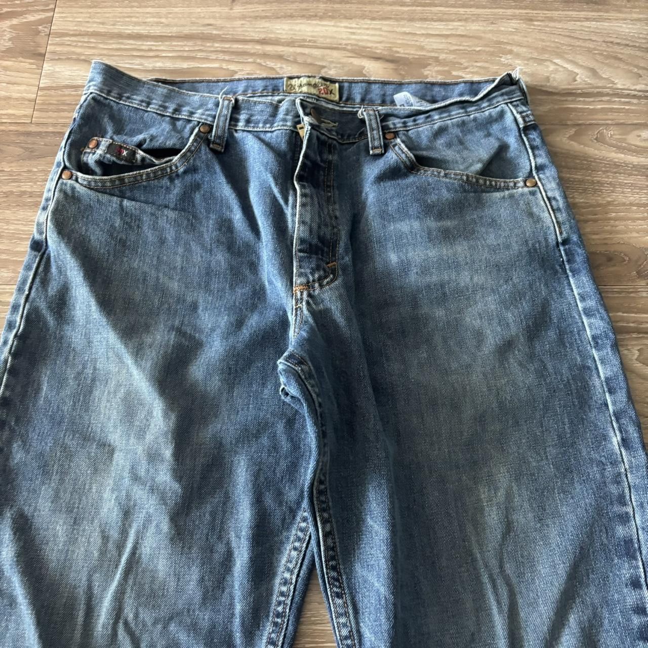 Vintage Crazy Vintage Y2K/2000s Grunge Dark Wash Essential Denim Jeans! 33x33 Size US 33 - 5 Thumbnail