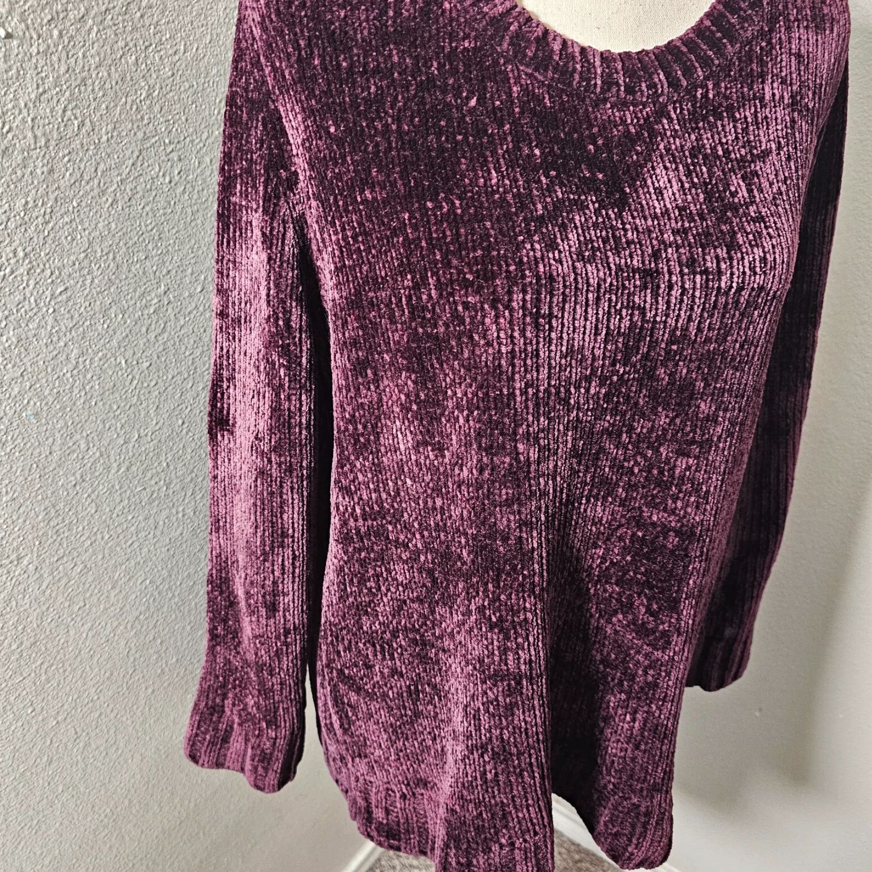 Orvis Orvis Women's Purple Crew Neck Long Sleeve Chenille Sweater M Size M / US 6-8 / IT 42-44 - 5 Thumbnail