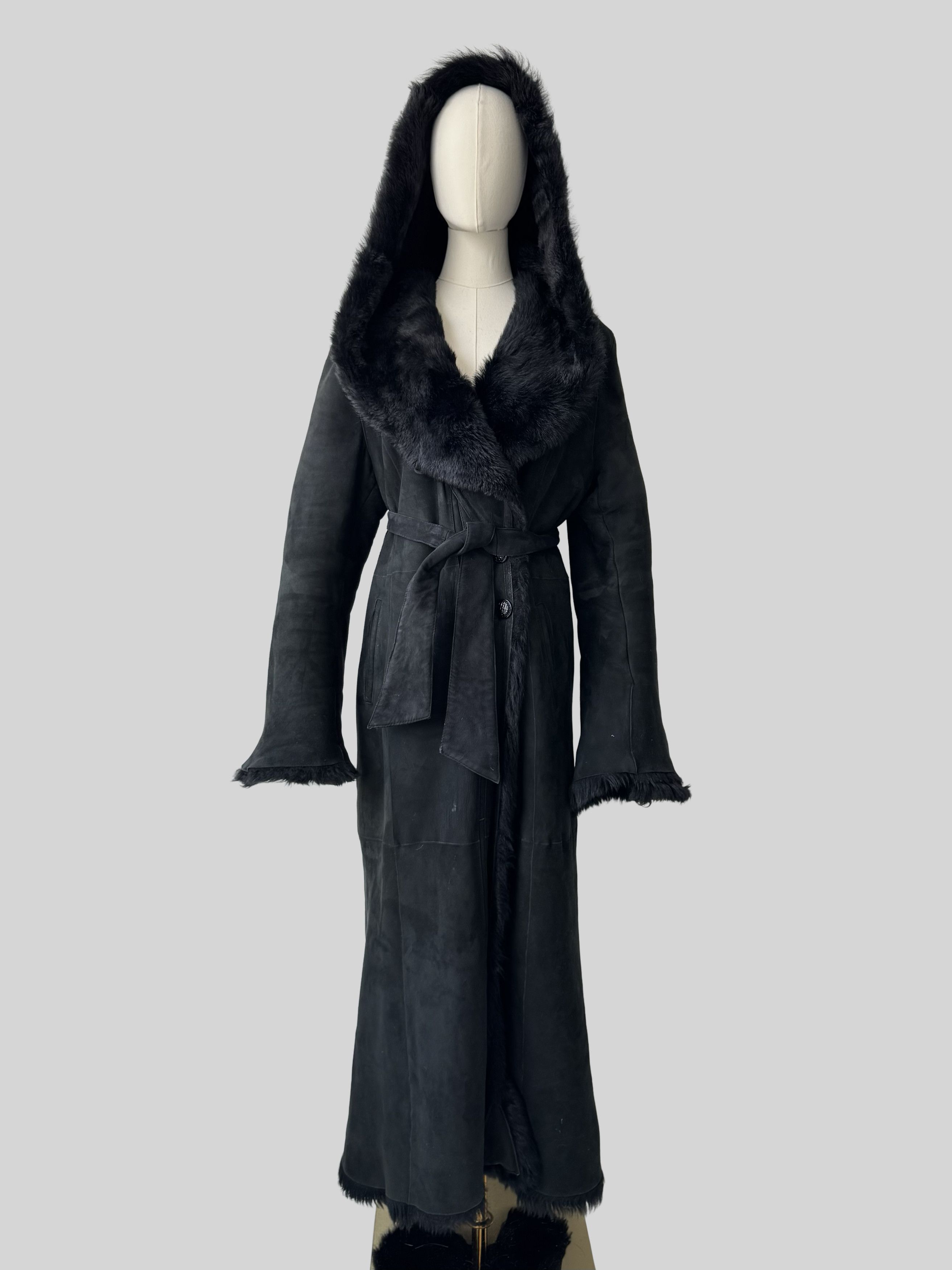Vintage Vintage Real Leather Hooded Coat (D15)(D10) Size XL / US 12-14 / IT 48-50 - 2 Thumbnail