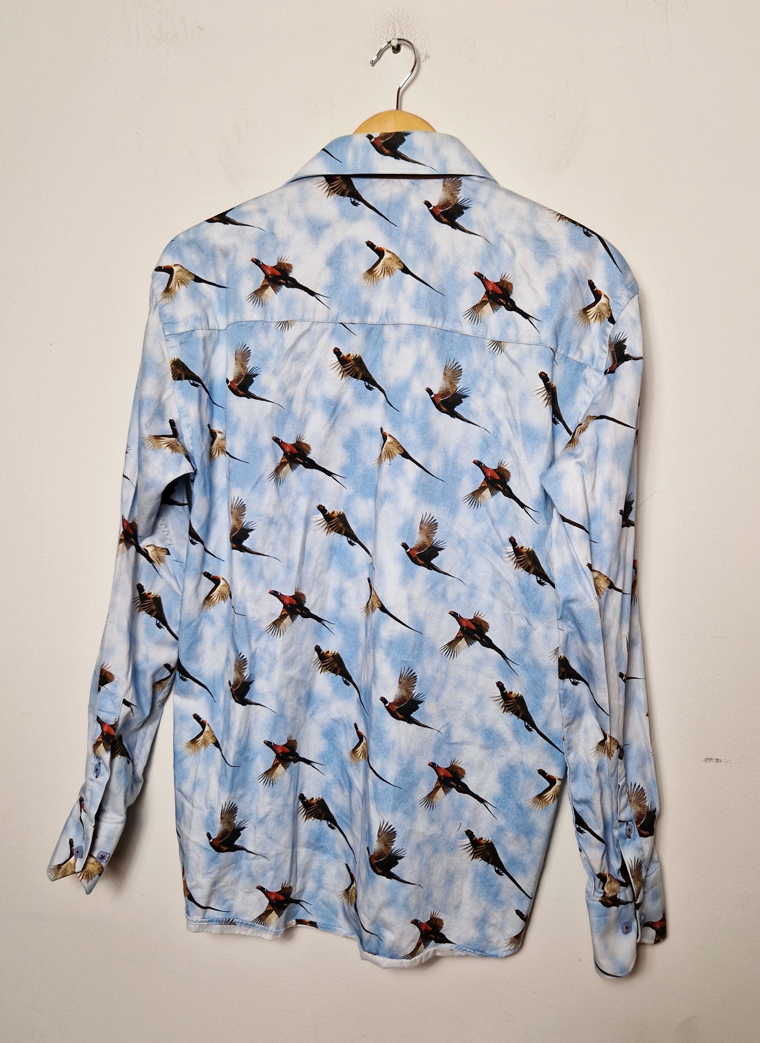 Japanese Brand × Vintage vintage flying pheasants birds sky printed shirt Size US XL / EU 56 / 4 - 9 Thumbnail