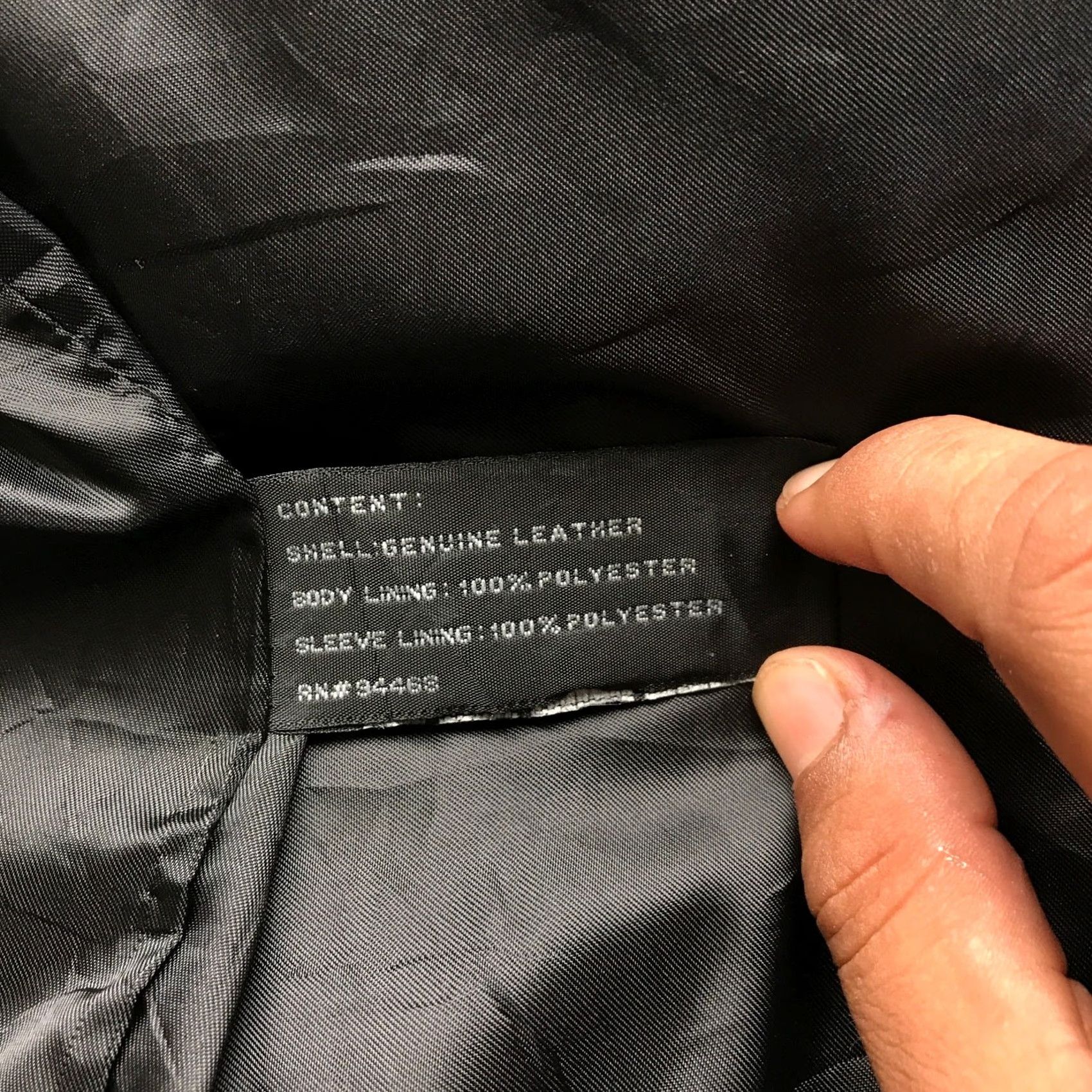 Liz Claiborne Claiborne Outerwear Lambskin Leather Coat Jacket Womens 1X Black Button Front Overcoat Long Sleeve Pockets Lined Mid-Length Wool? (Note: Multi-term) Size XL / US 12-14 / IT 48-50 - 7 Thumbnail