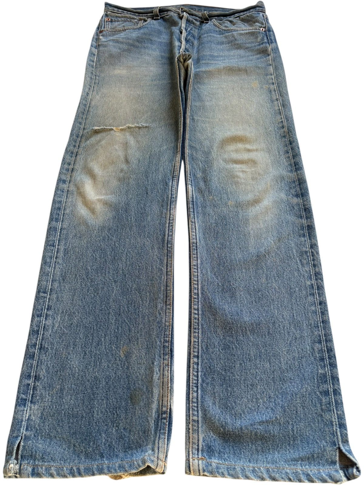 Levi's Vintage 90s Levis 501 Mud Wash Distressed Loose Jeans Size US 32 / EU 48 - 1 Thumbnail