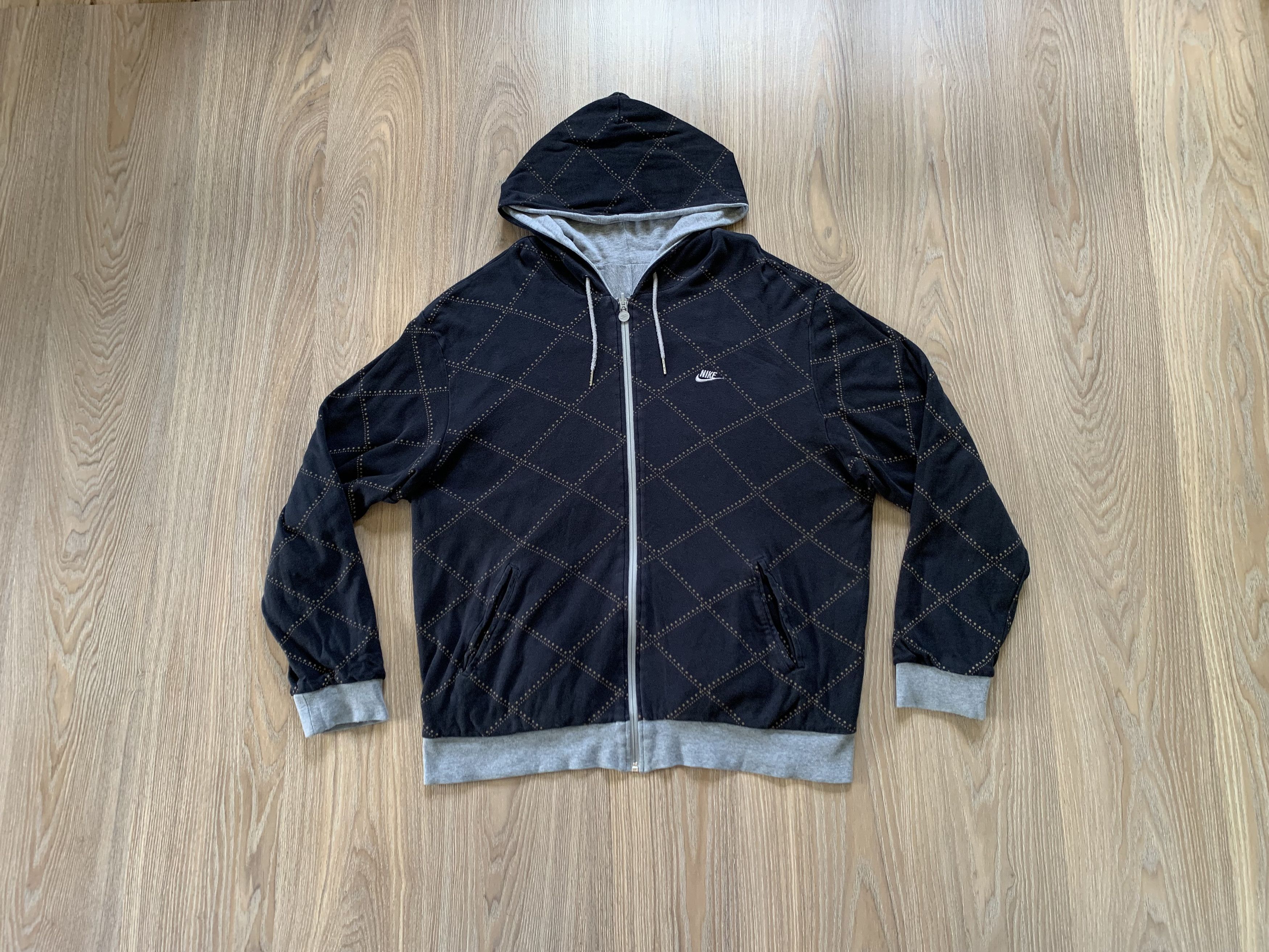 Nike × Vintage Vintage Nike Double Sided Reversible Zip Hoodie Size US XL / EU 56 / 4 - 7 Thumbnail