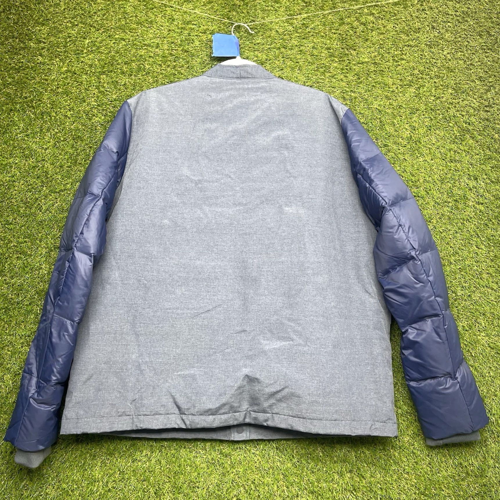 Kith KITH Jacket Mens XL Ericcon Tech Blazer Navy Melange Snap Close Puffer Sleeve Size 46R - 2 Thumbnail