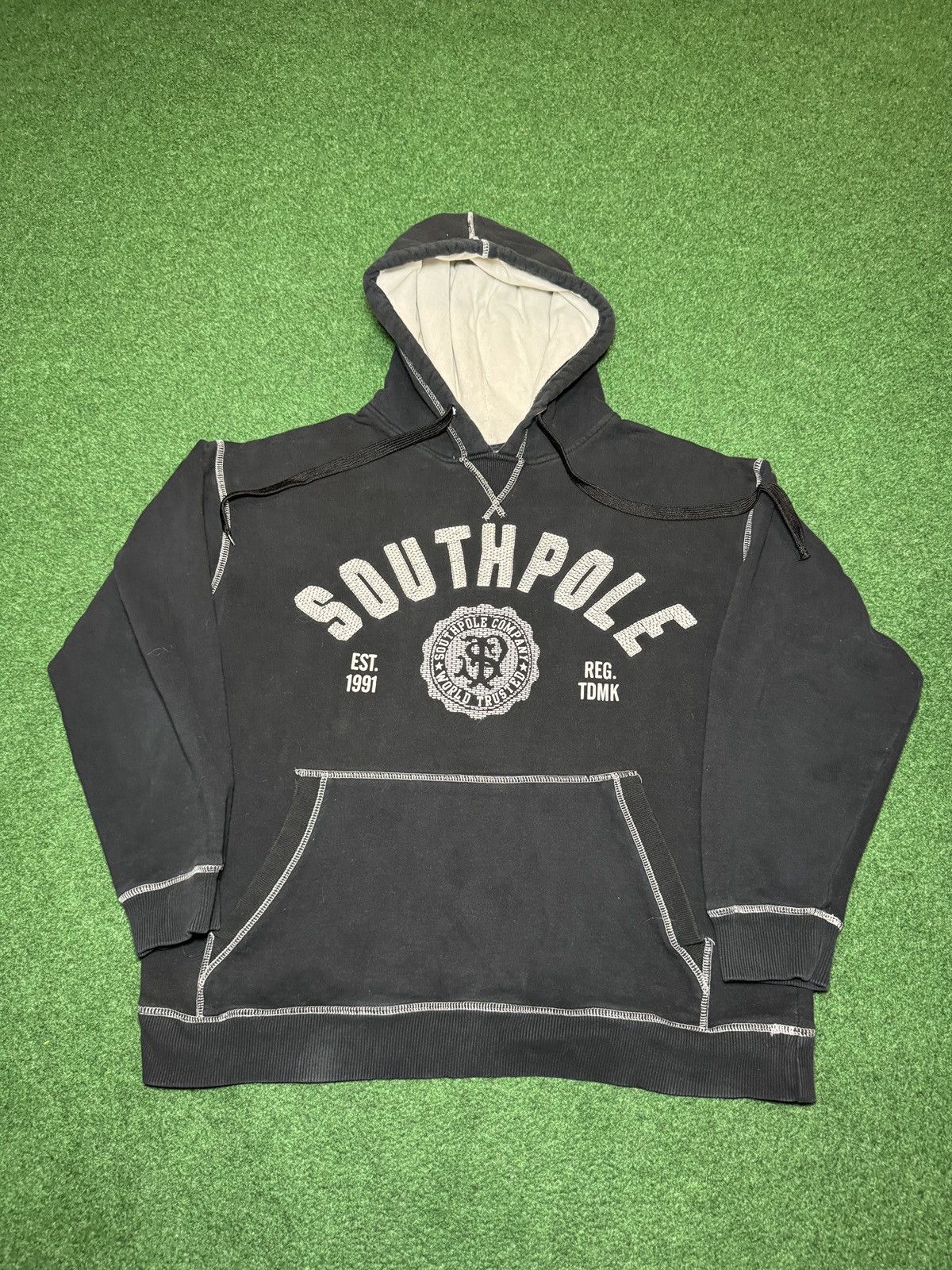 Southpole Vintage Y2K Southpole Black Hip Hop Grunge Hoodie Sweatshirt Size US M / EU 48-50 / 2 - 1 Thumbnail