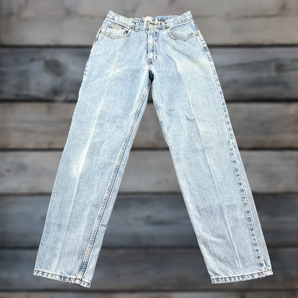 Calvin Klein Calvin Klein Jeans Mens 30x32 Blue Relaxed Fit Denim Straight 5-Pocket Distressed Y2K Baggy Inseam 32 Light Wash Jeans Men Size US 32 / EU 48 - 1 Thumbnail