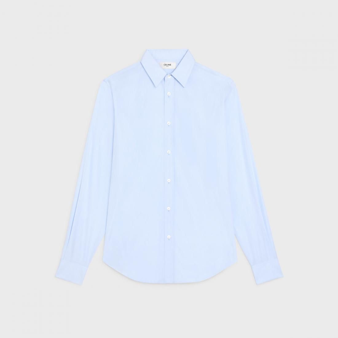 Celine o1bcso1str0824 Loose Shirt in Light Blue Size US XS / EU 42 / 0 - 1 Thumbnail