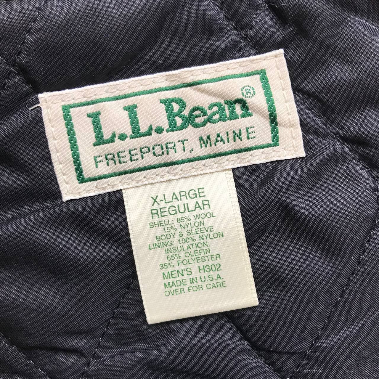 L.L. Bean Vintage 90s L.L. Bean Wool Herringbone Chore Quilted Field Size US XL / EU 56 / 4 - 9 Thumbnail