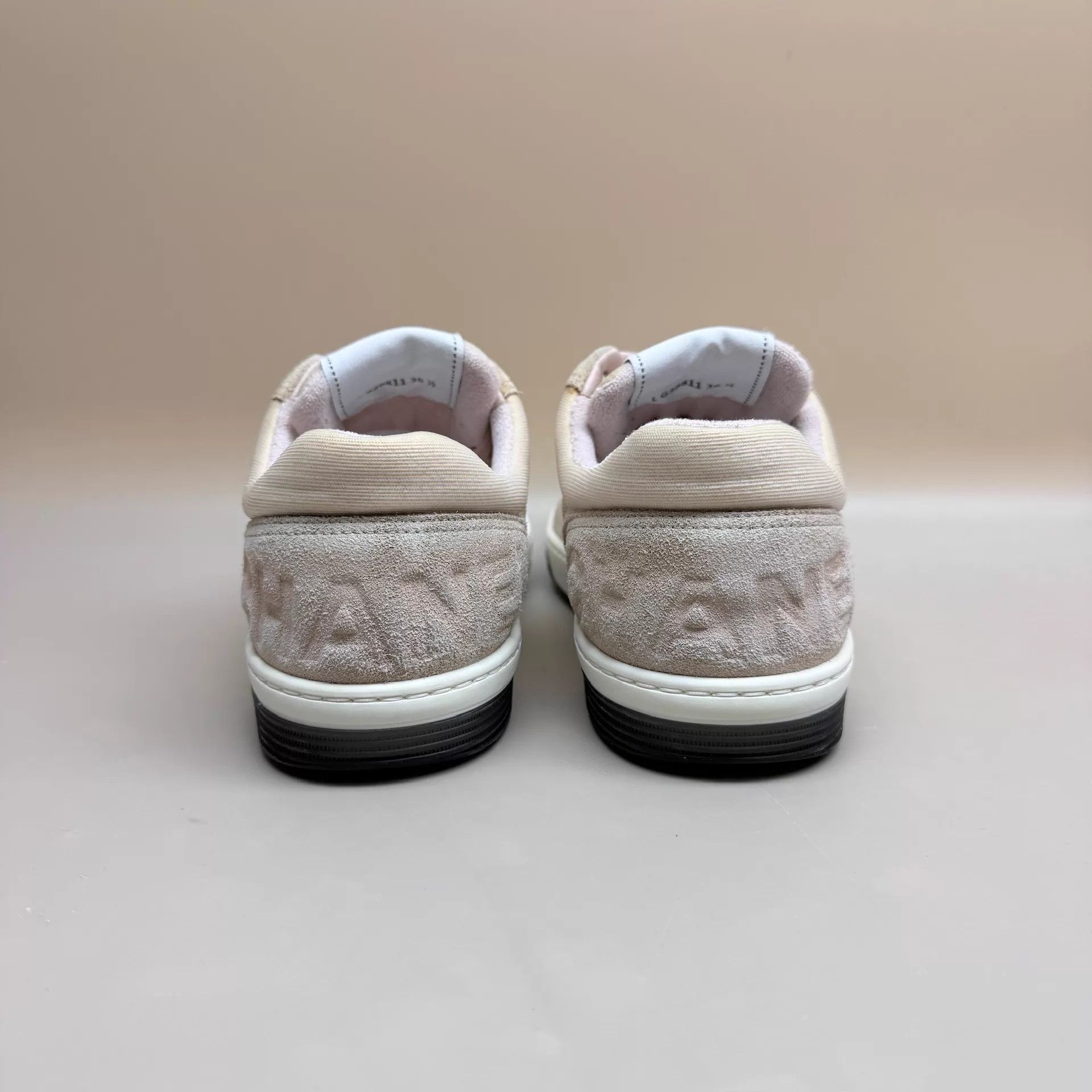 Chanel CHANEL White-Pink CC Suede Sneakers EUR 36.5 95 New Size US 6 / IT 36 - 3 Thumbnail