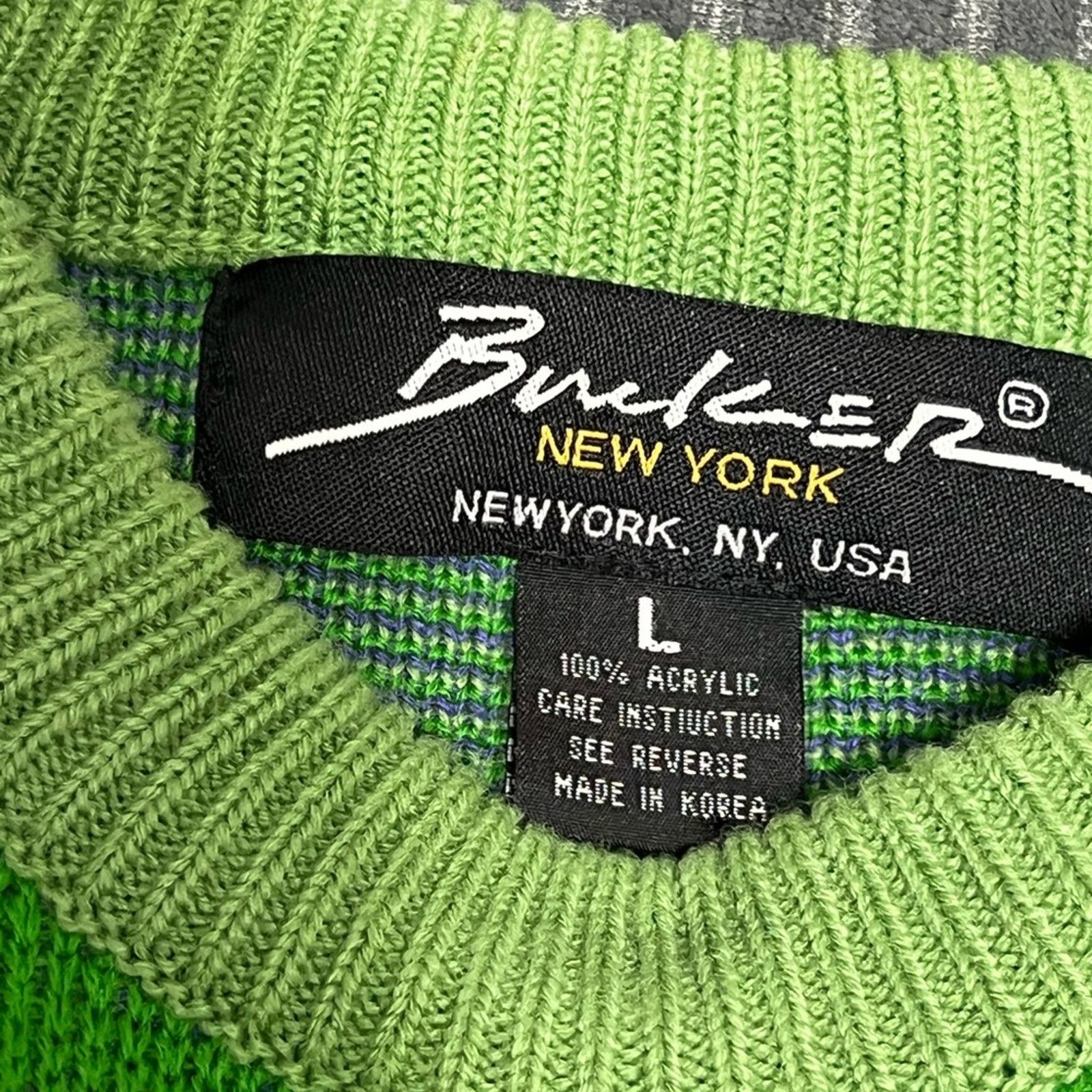 Buckler Vintage Bucker NY Sweater Pullover Stretch 80s Biggie Coogi Size US L / EU 52-54 / 3 - 7 Thumbnail