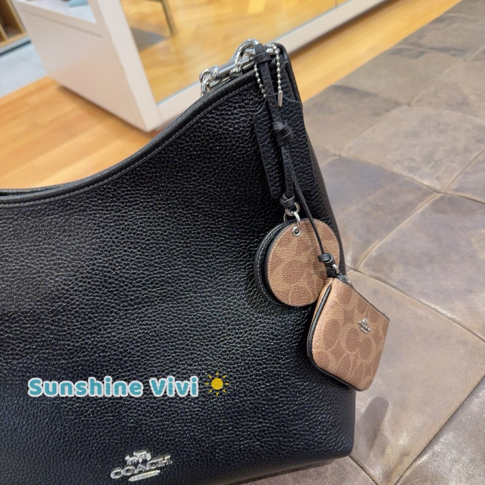 Coach NWT Coach Laurel Large Shoulder Bag Mirror Charm Pouch CBI93 Size ONE SIZE - 4 Thumbnail