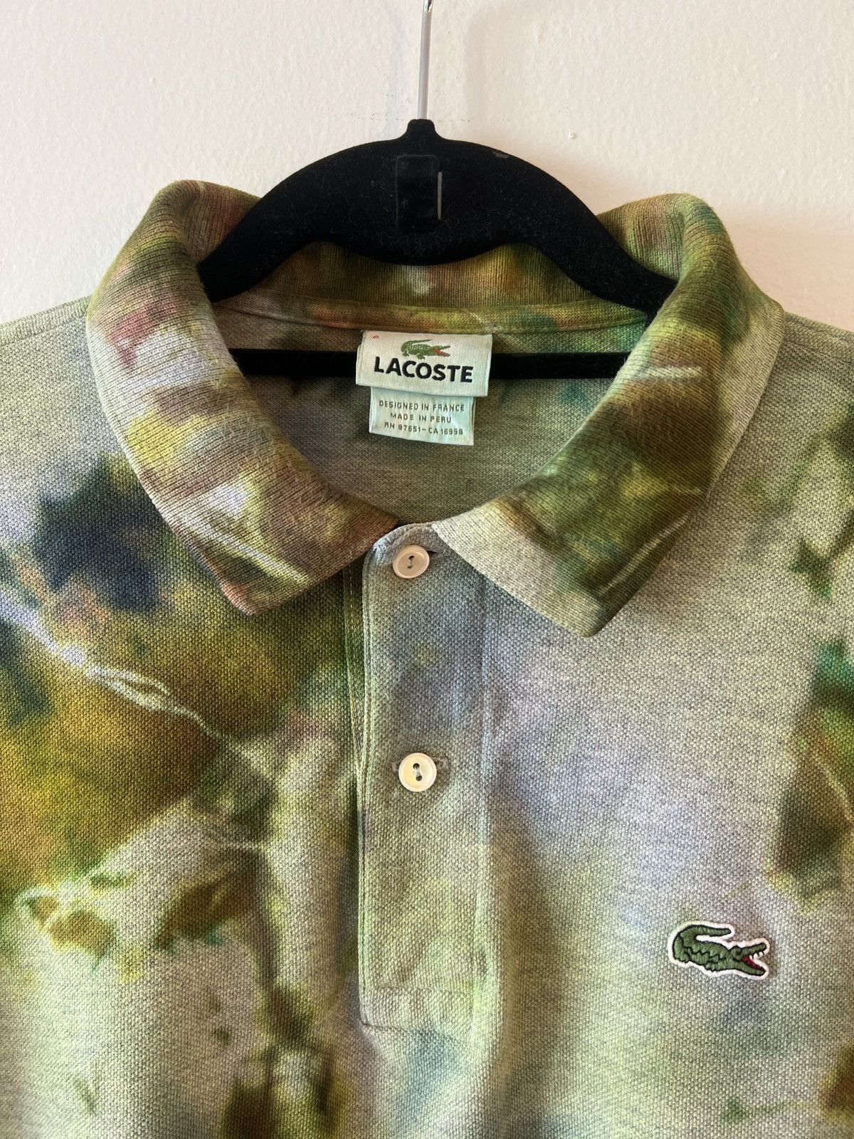 Lacoste Lacoste Hand Tie Dyed Polo (one of a kind) Size US XL / EU 56 / 4 - 4 Thumbnail