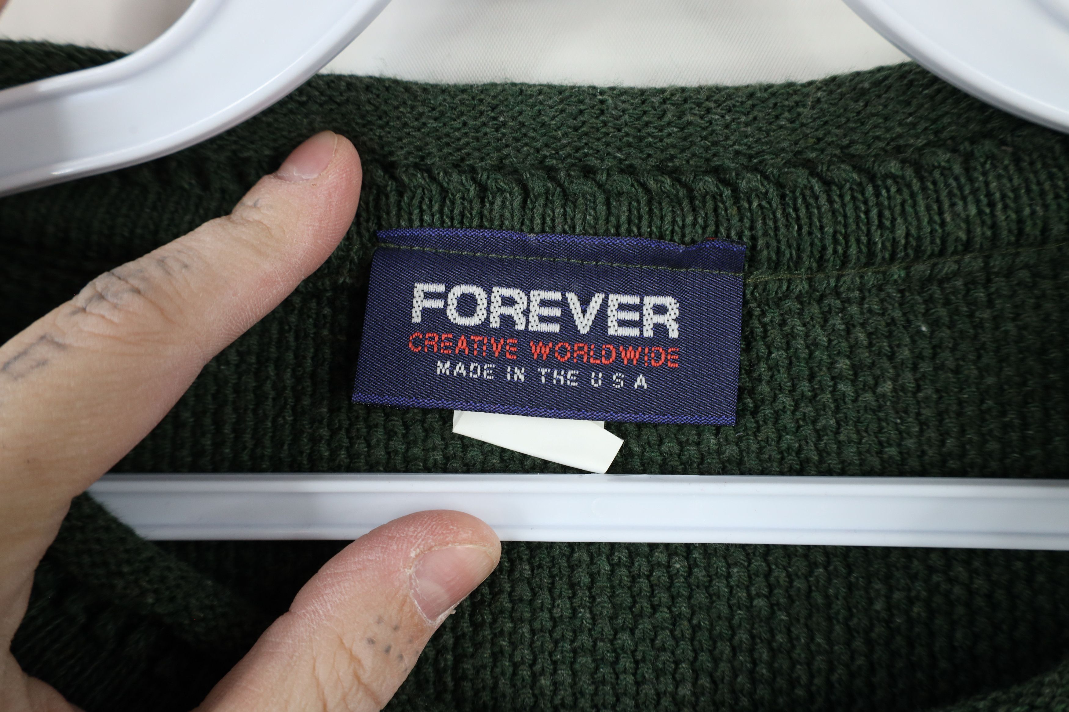 Vintage Vintage 90s Streetwear Blank Thermal Marled Knit Sweater USA Size M / US 6-8 / IT 42-44 - 4 Thumbnail