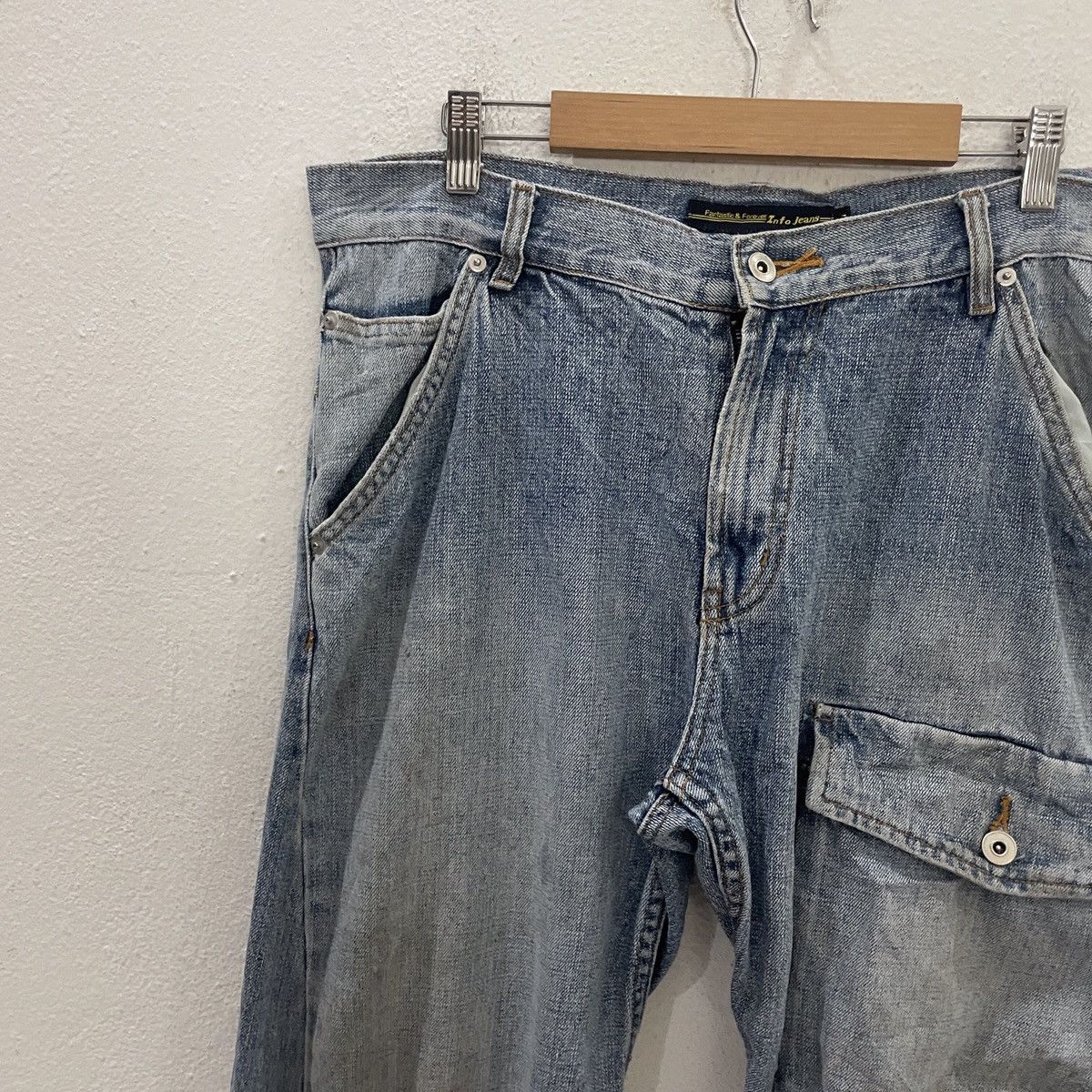 20471120 Vintage Fantastic Selvedge Pocket Denim Jeans Size US 34 / EU 50 - 3 Thumbnail