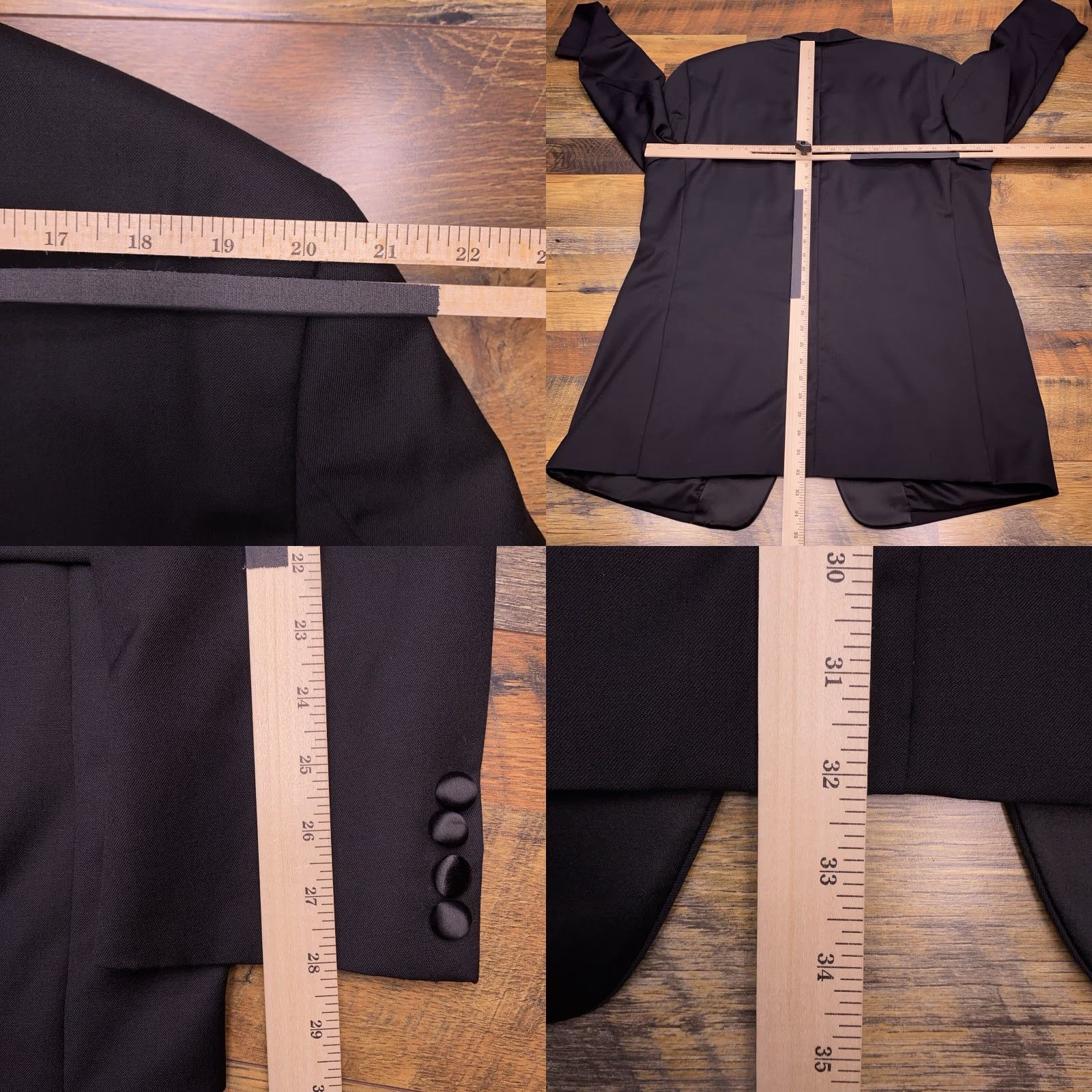 Jos. A. Bank Jos. A. Bank Tuxedo Travelers Suit 46 Long Black Wool 41x32 Pants 2 Piece Formal Size 46R - 9 Thumbnail