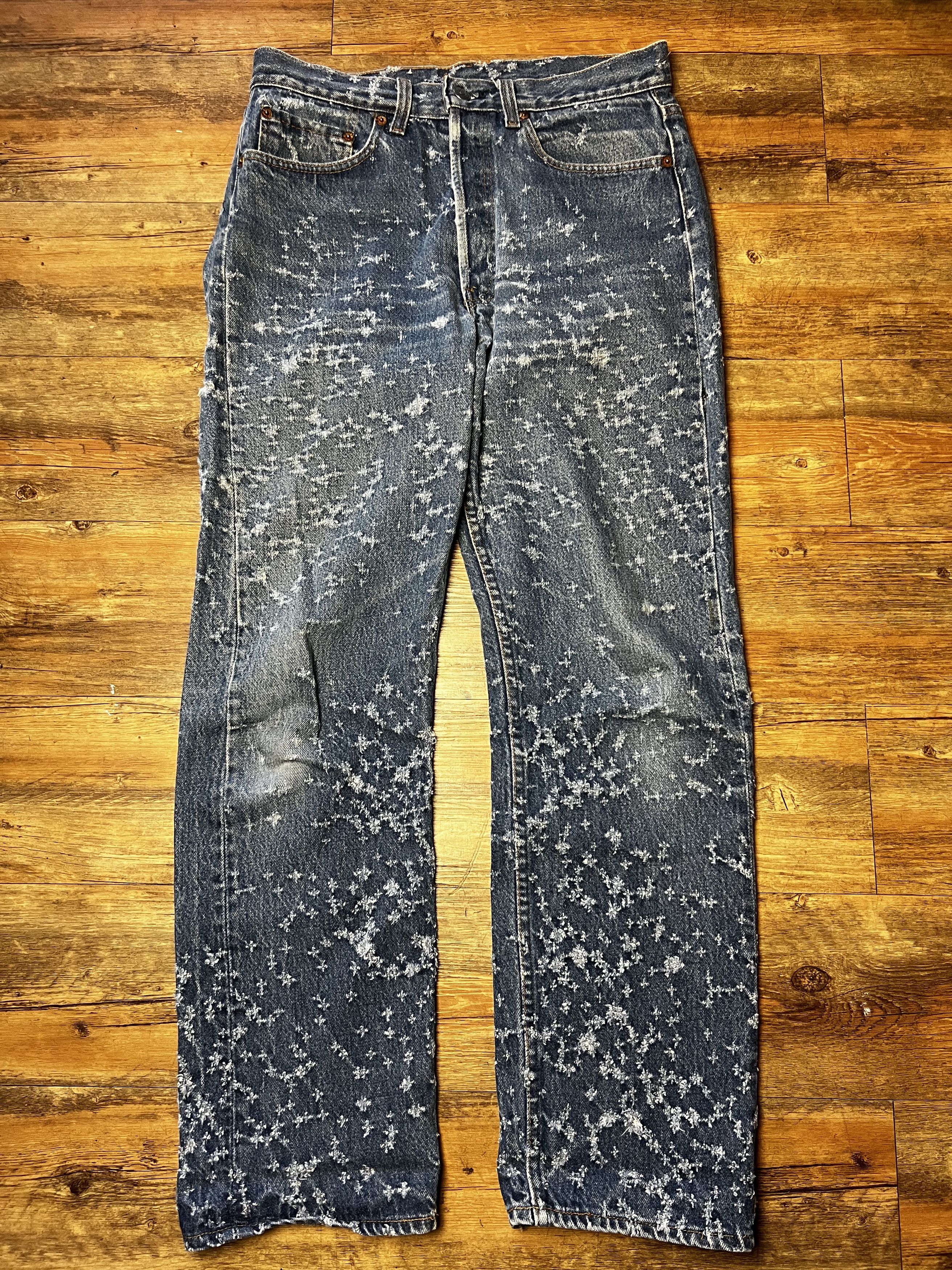Levi's Vintage Clothing Vintage 501 Levi's Buckshot Denim Blue Jeans Size US 31 - 2 Thumbnail
