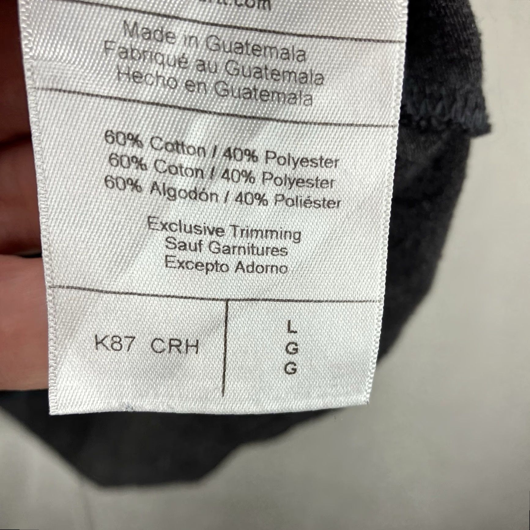 Carhartt Carhartt Mens T-Shirt Charcoal Gray Large Short Sleeve Crew Neck Pocket Size US L / EU 52-54 / 3 - 7 Thumbnail