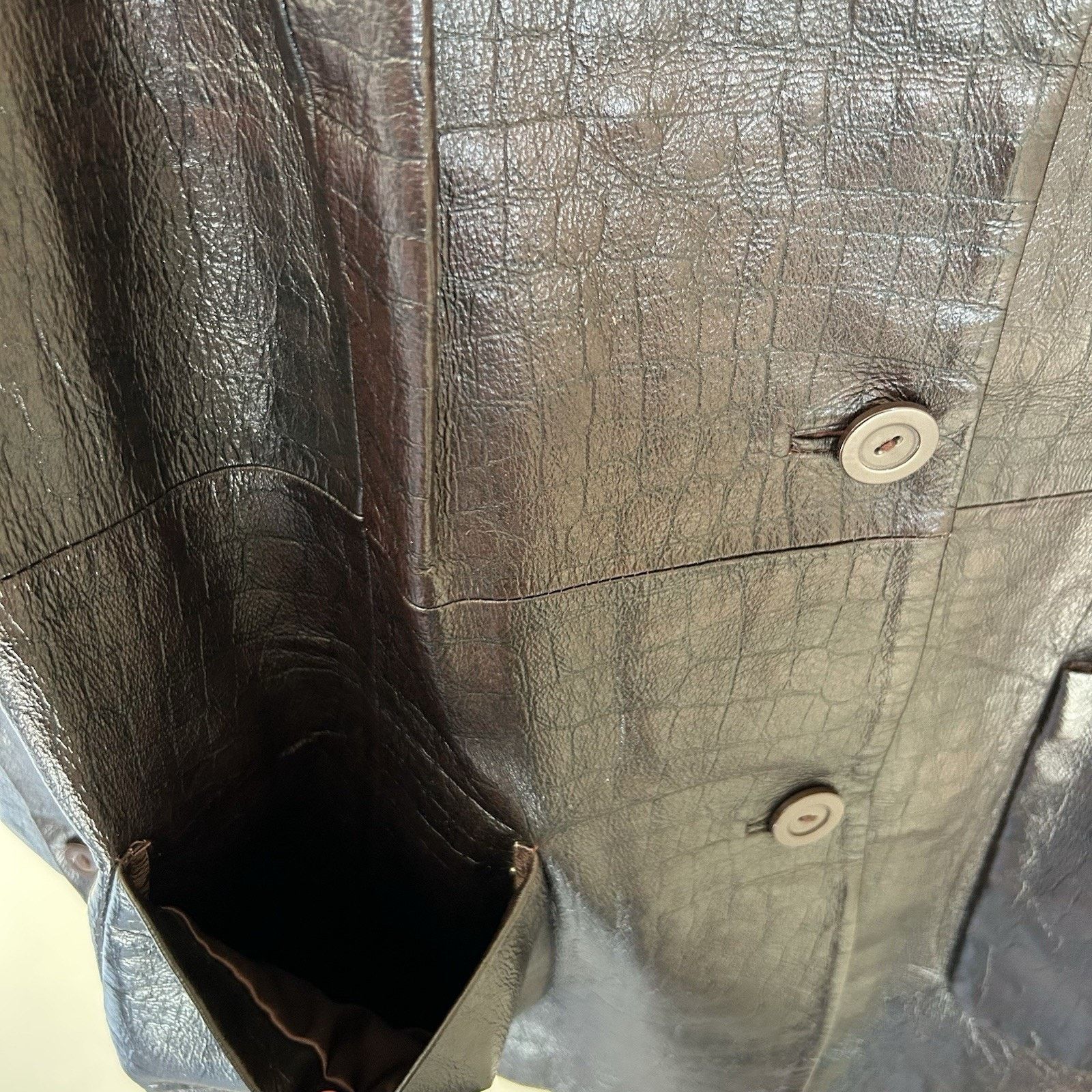 Other Vintage Terry Lewis Brown Leather Button Down Jacket Size 1X Size XL / US 12-14 / IT 48-50 - 7 Thumbnail
