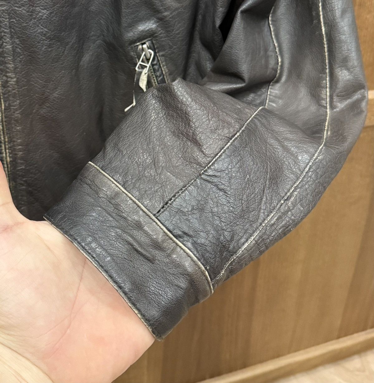John Richmond John Richmond Motorcycle Biker Distressed Leather Jacket Size US M / EU 48-50 / 2 - 5 Thumbnail