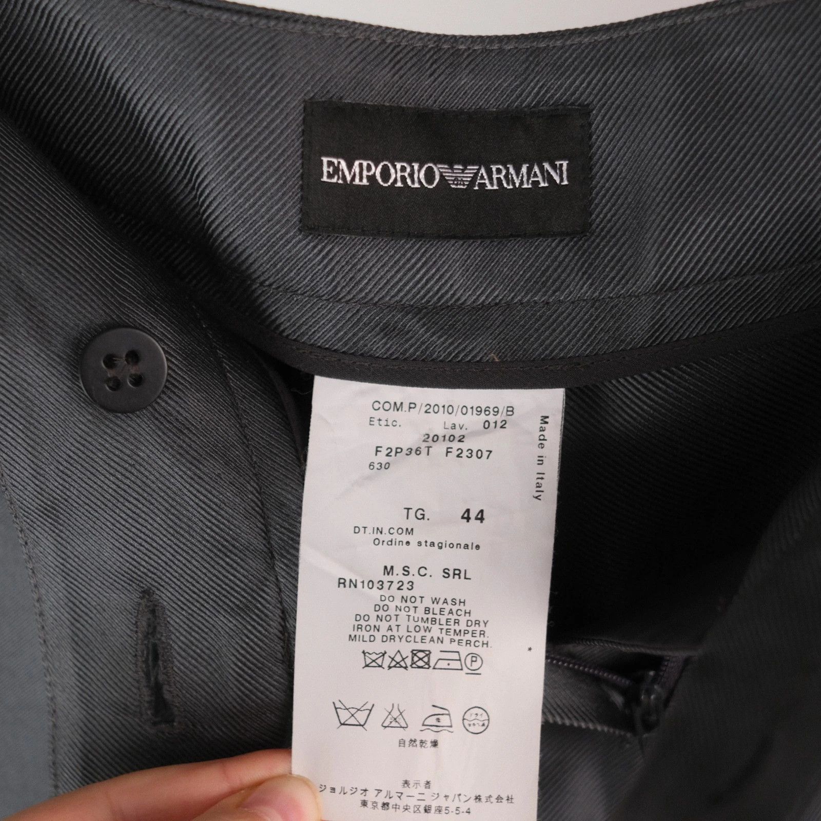 Emporio Armani Emporio Armani 100% Silk Wide Leg Trousers Size 44 Size 30" / US 8 / IT 44 - 13 Thumbnail