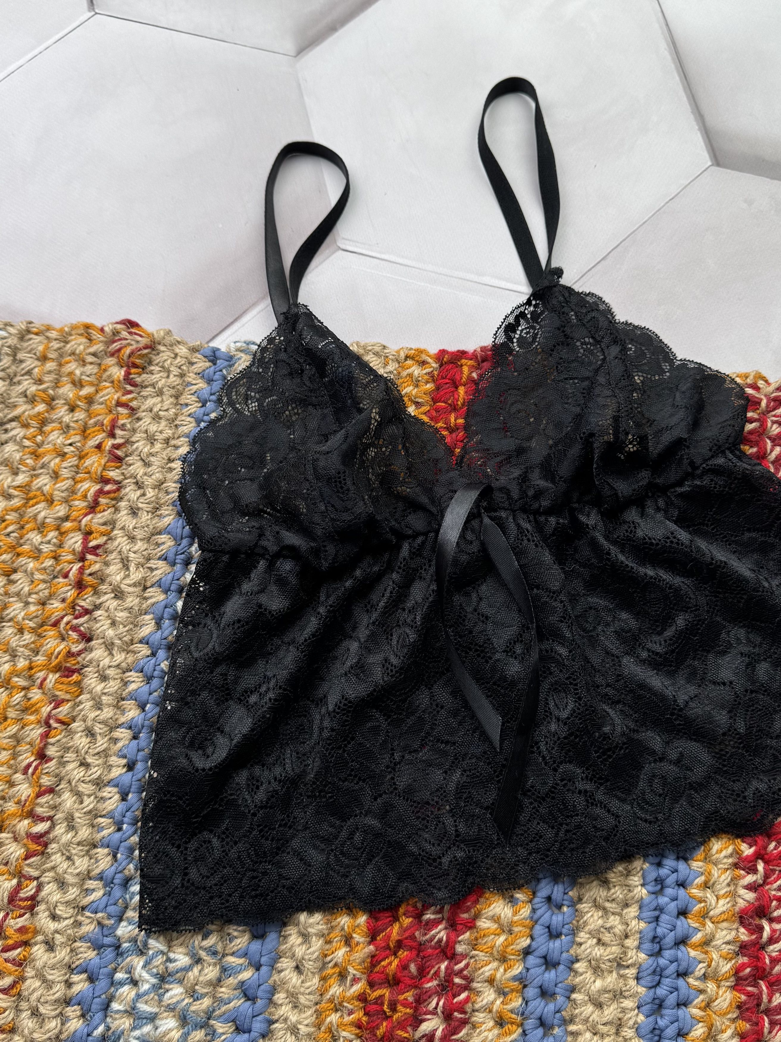 Japanese Brand Vintage Lace Mesh Tank Top Size XS / US 0-2 / IT 36-38 - 2 Thumbnail