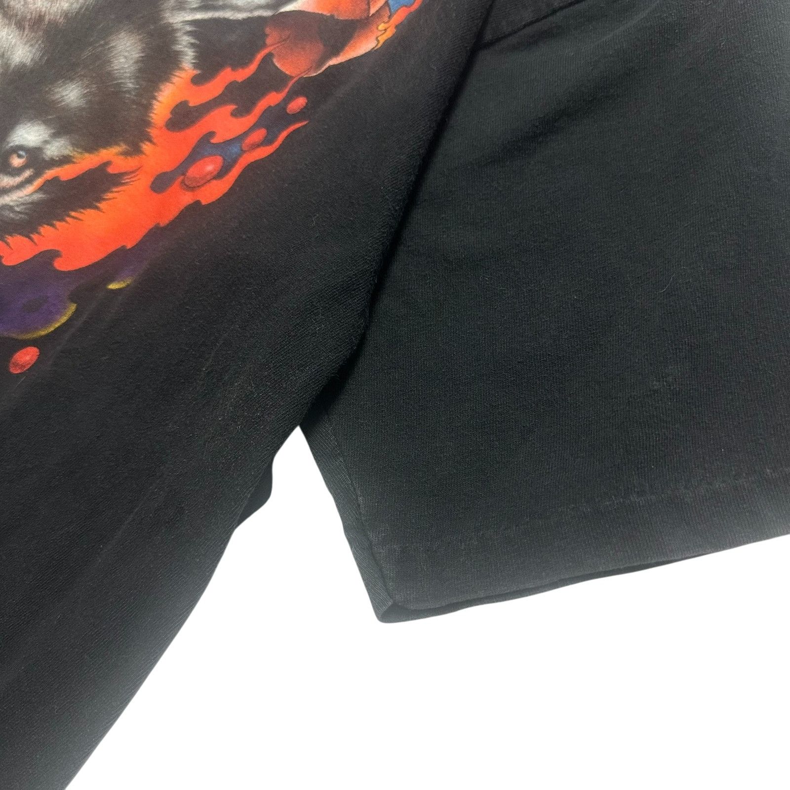 Harley Davidson Vintage 1995/6 HarleyDavidson T-Shirt Wolf XL Cleveland Ohio Size US XL / EU 56 / 4 - 3 Thumbnail
