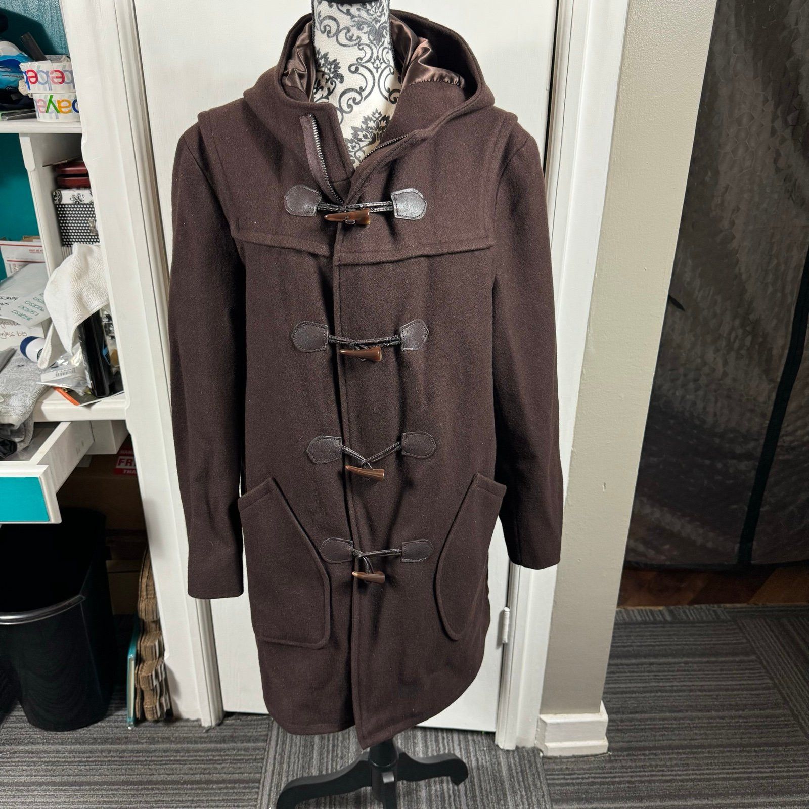Schott Schott NYC mid-thigh length hooded duffle coat brown Size XL / US 12-14 / IT 48-50 - 1 Thumbnail