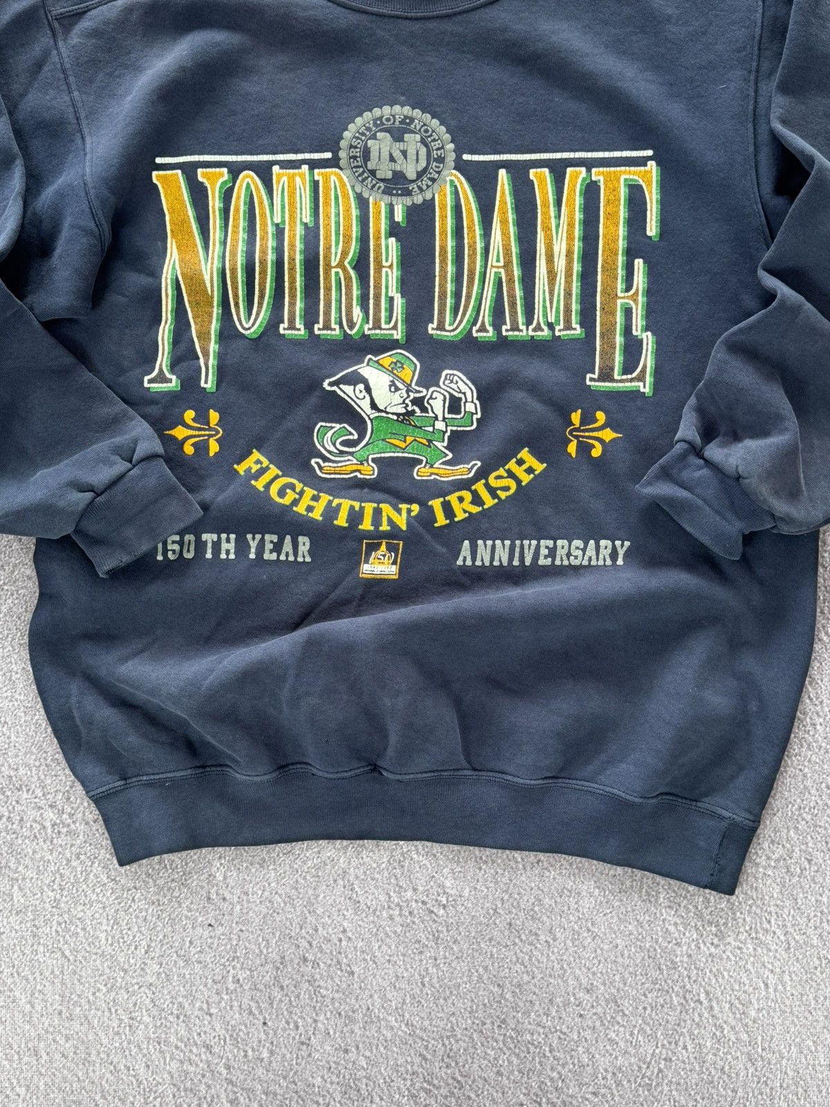 NFL Vintage Notre Dame Big Logo NFL Sweatshirt Size US L / EU 52-54 / 3 - 3 Thumbnail