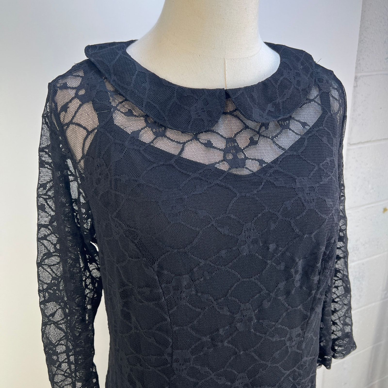Tripp NYC Tripp NYC Skull Lace Dress Black Knee Length Mini Size XXL / US 16-18 / IT 52-54 - 2 Thumbnail