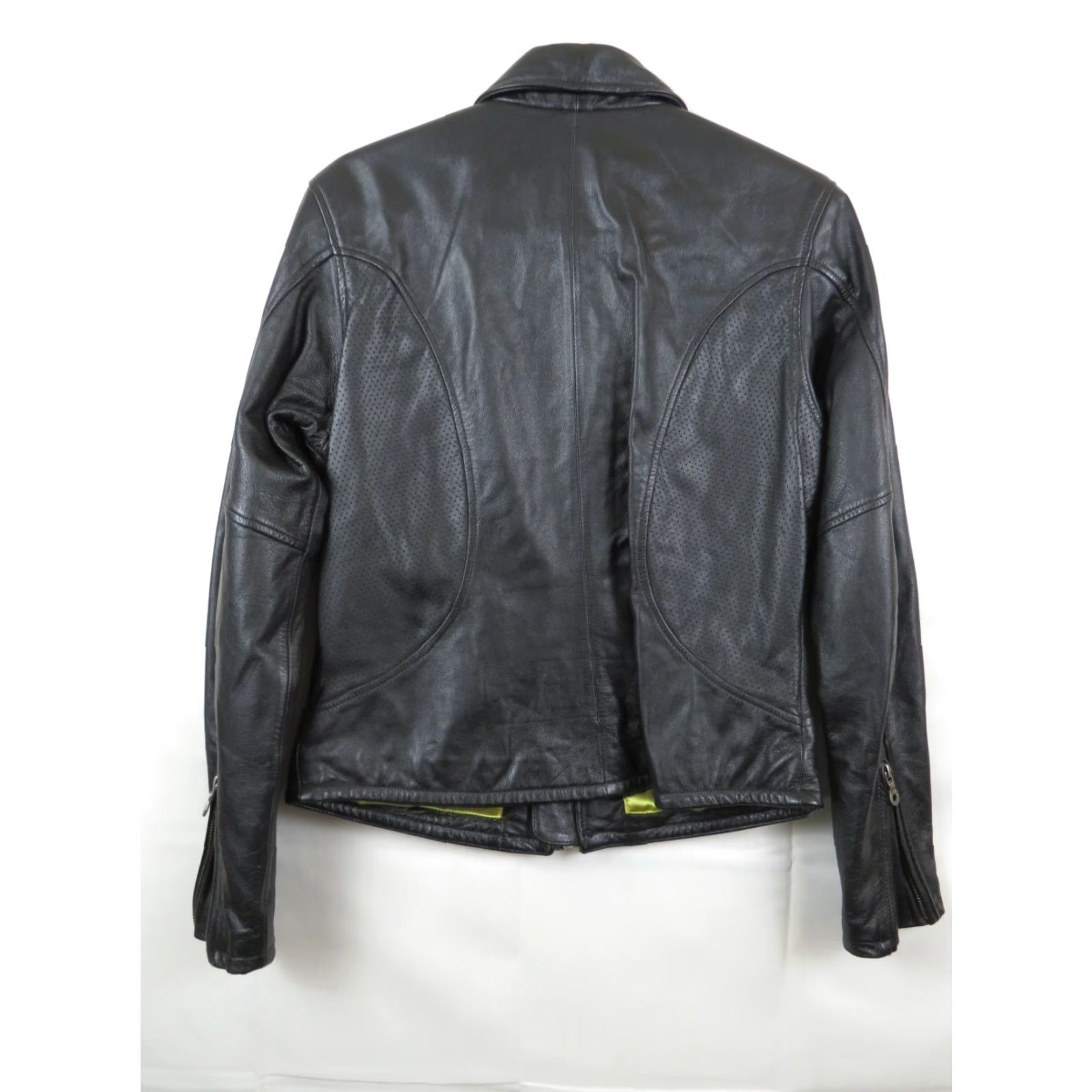 Harley Davidson VINTAGE Harley-Davidson Motorcycle Jacket Black Leather Sz M Mens Regular Zip Belted USA Size US M / EU 48-50 / 2 - 6 Thumbnail