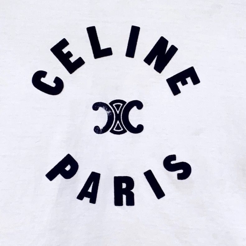 Celine Celine Color Block Logo Long Sleeve TShirt Size US XL / EU 56 / 4 - 4 Thumbnail