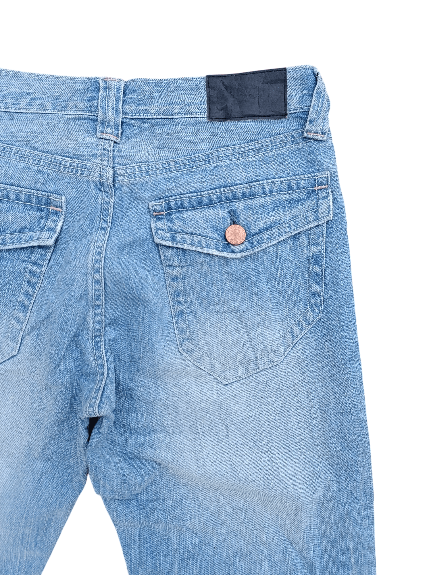 Japanese Brand 💥 Vintage 90s Style Uniqlo Washed Regular Fit Bootcut Jeans Size US 30 / EU 46 - 16 Thumbnail