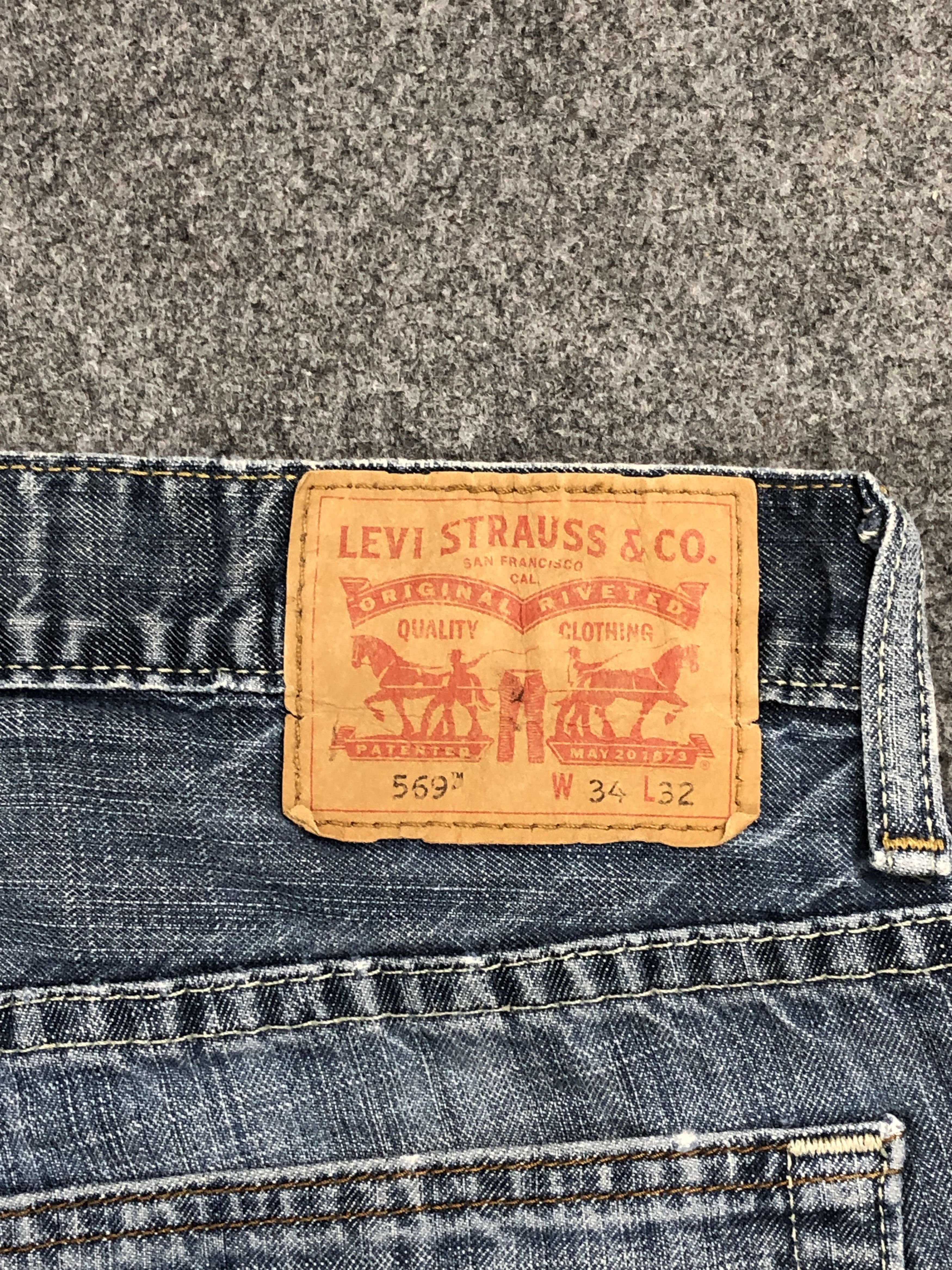 Levi's Faded Blue Vintage Levis 569 Loose Jeans DP2291 Size US 34 / EU 50 - 5 Thumbnail