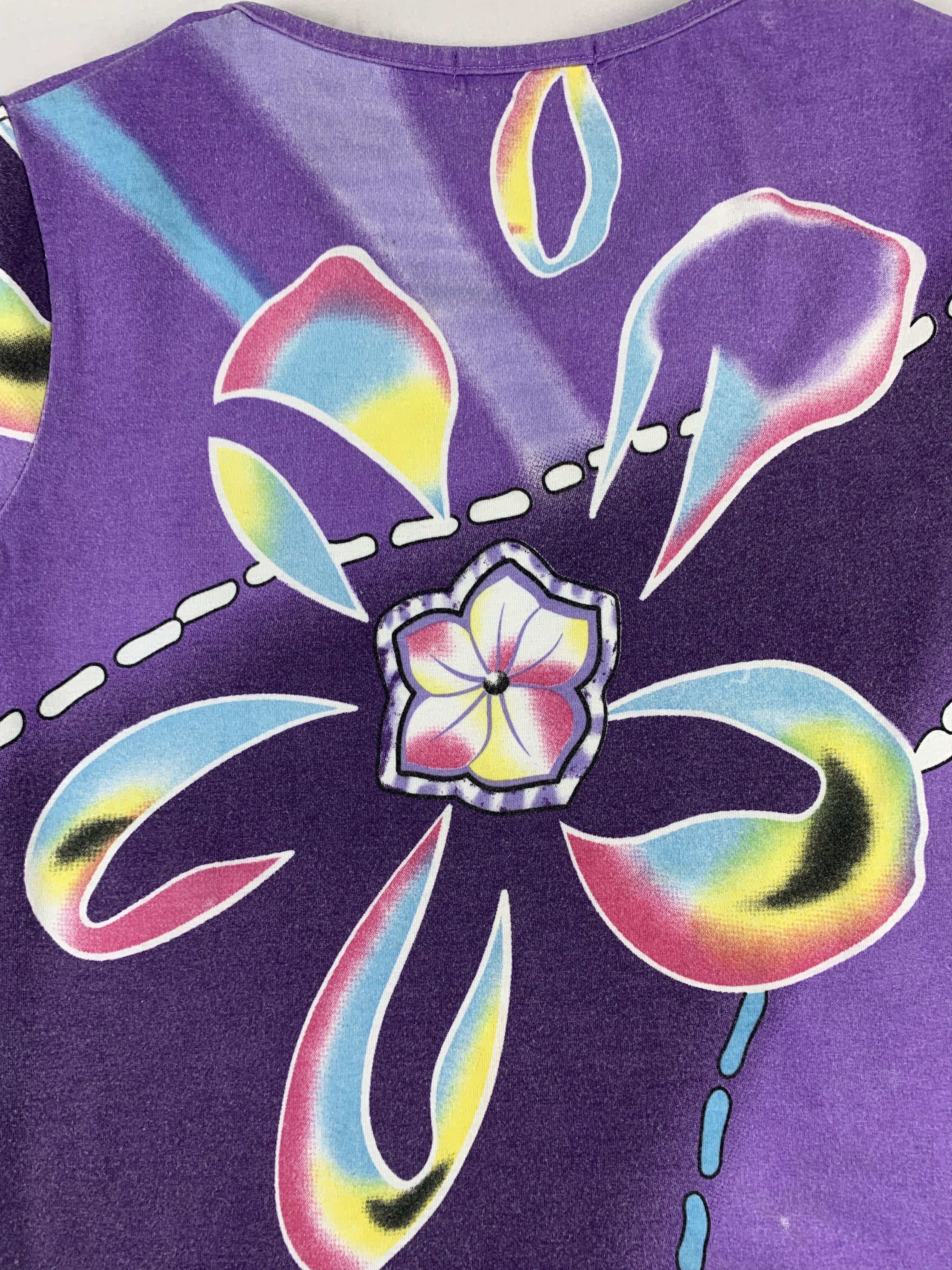 Japanese Brand Noun Paris Purple Flower Tee (M) Size M / US 6-8 / IT 42-44 - 5 Thumbnail