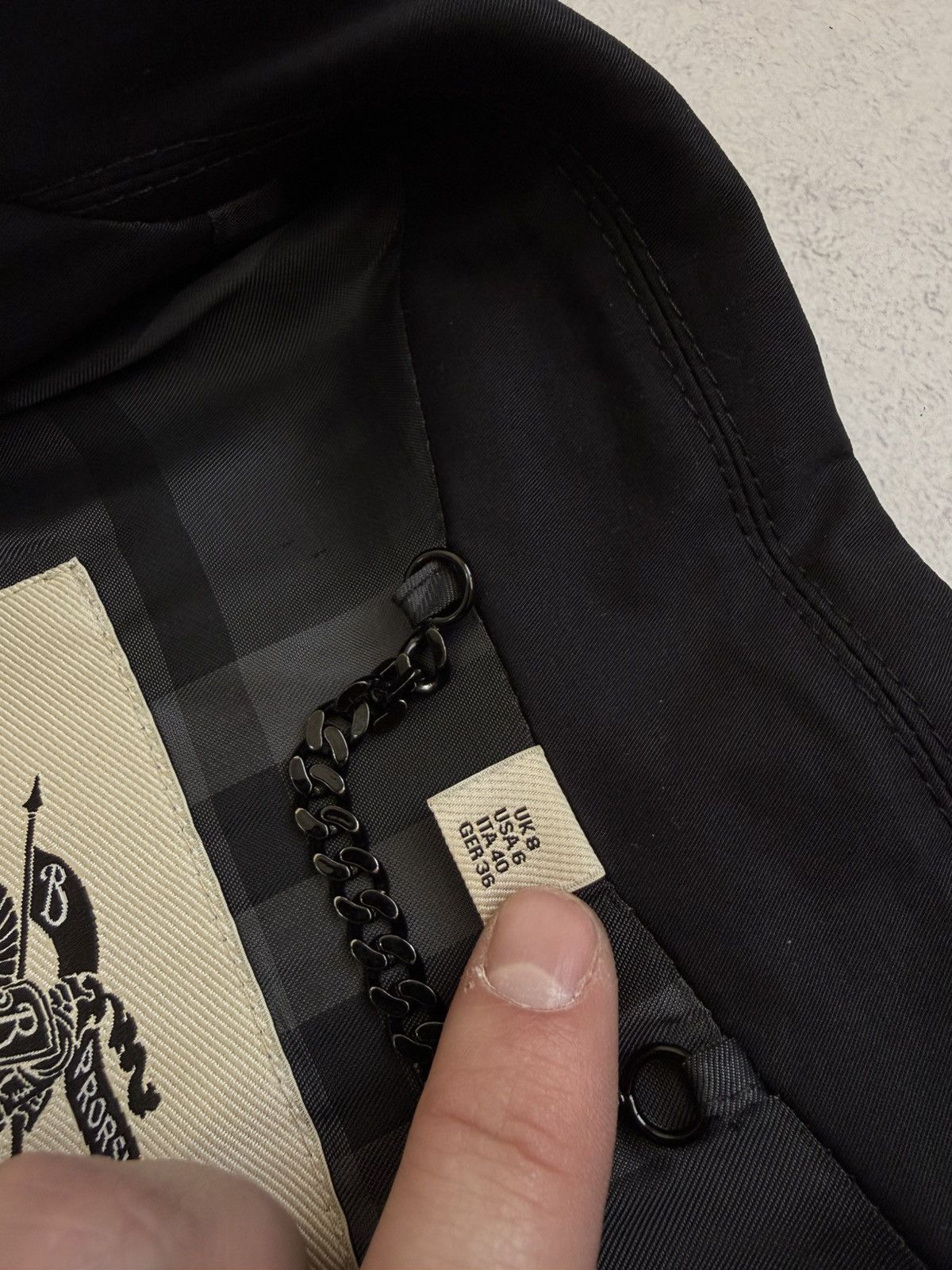 Burberry Burberry London Black Cotton Trench Coat Jacket Nova Check Size S / US 4 / IT 40 - 11 Thumbnail