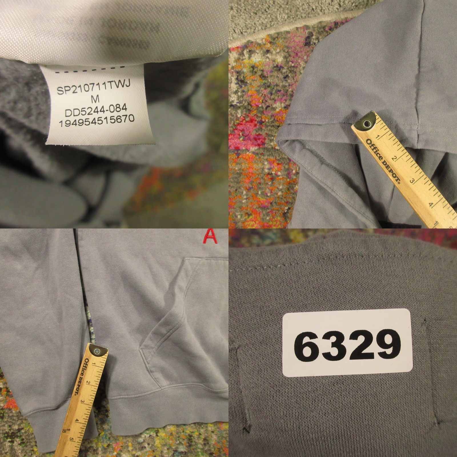Jordan Brand Nike Jordan Hoodie Men M Grey Hooded Sweatshirt Jumpman Graphic Print Size US M / EU 48-50 / 2 - 8 Thumbnail