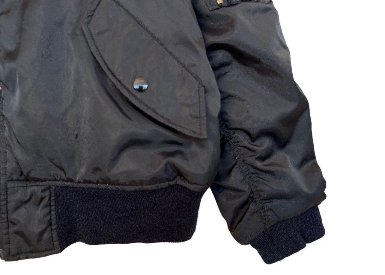 Vintage Vintage USAF MA-1 Military Flight Black Bomber Jacket Large Size US L / EU 52-54 / 3 - 5 Thumbnail