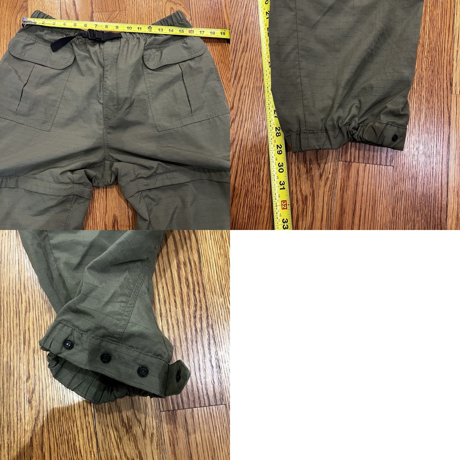 Vintage Vintage LL Bean Convertible Hiking Pants Mens Green Nylon Cargo Zip Off Medium Size US 31 - 10 Thumbnail