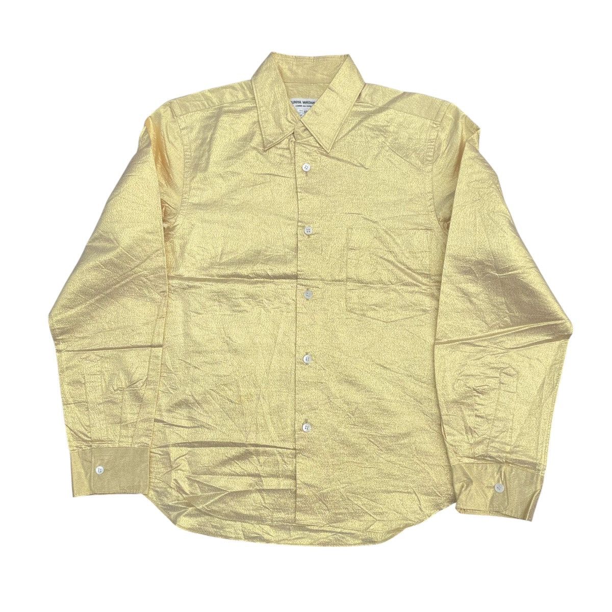Junya Watanabe AD2006 Junya Watanabe Gold Metallic Shirts Button Up Size US S / EU 44-46 / 1 - 1 Thumbnail