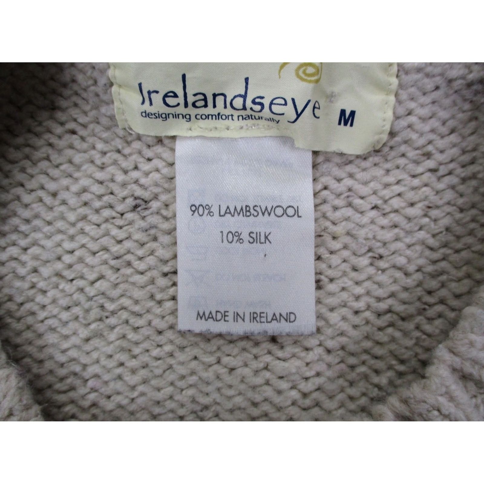 Vintage Irelandseye Sweater Womens M Gray White Lambs Wool Silk Heavy Vintage Pullover Crew Neck Thermal Womens Size M / US 6-8 / IT 42-44 - 7 Thumbnail