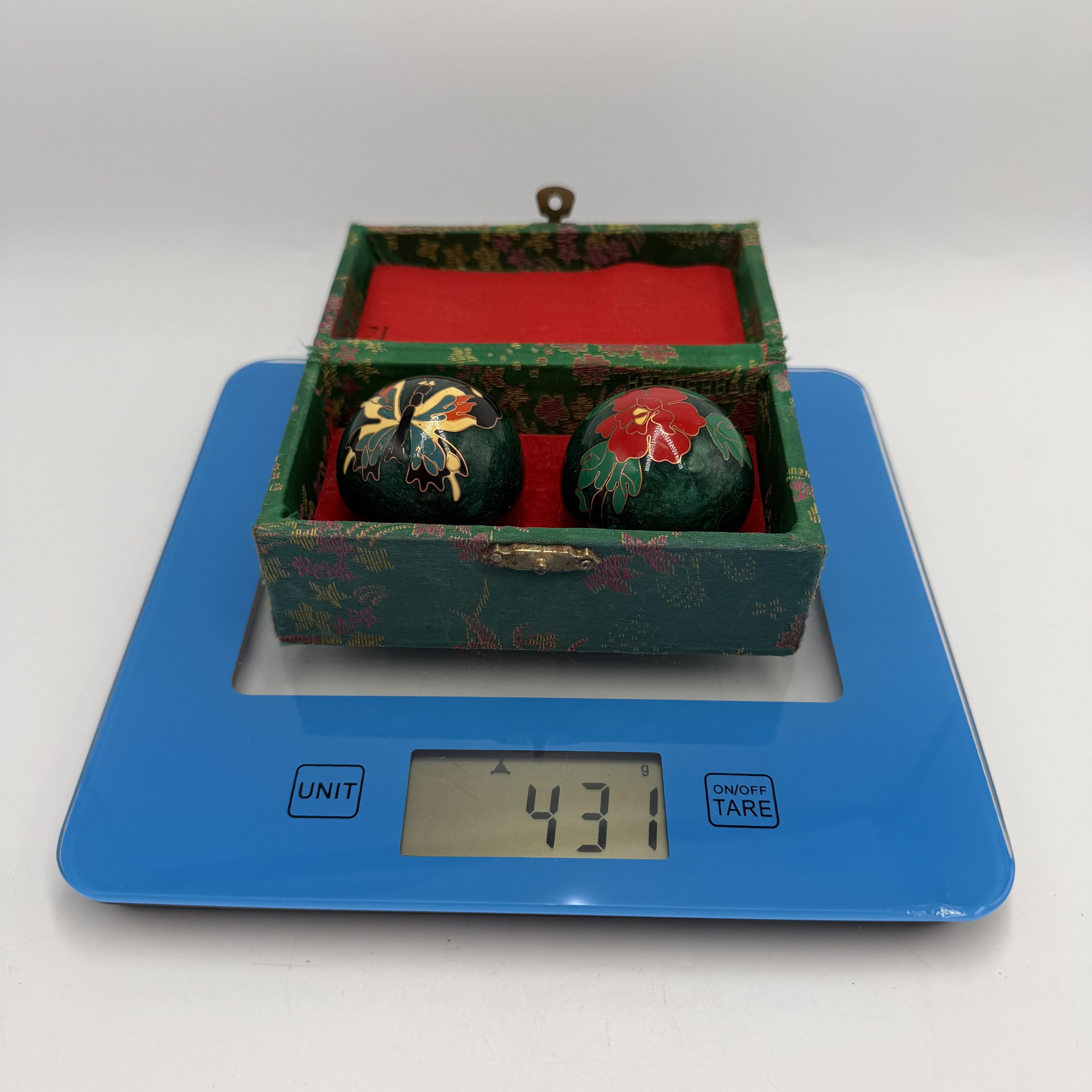 Vintage Vintage Chinese Baoding Balls Butterfly Flower Enamel Size ONE SIZE - 3 Thumbnail