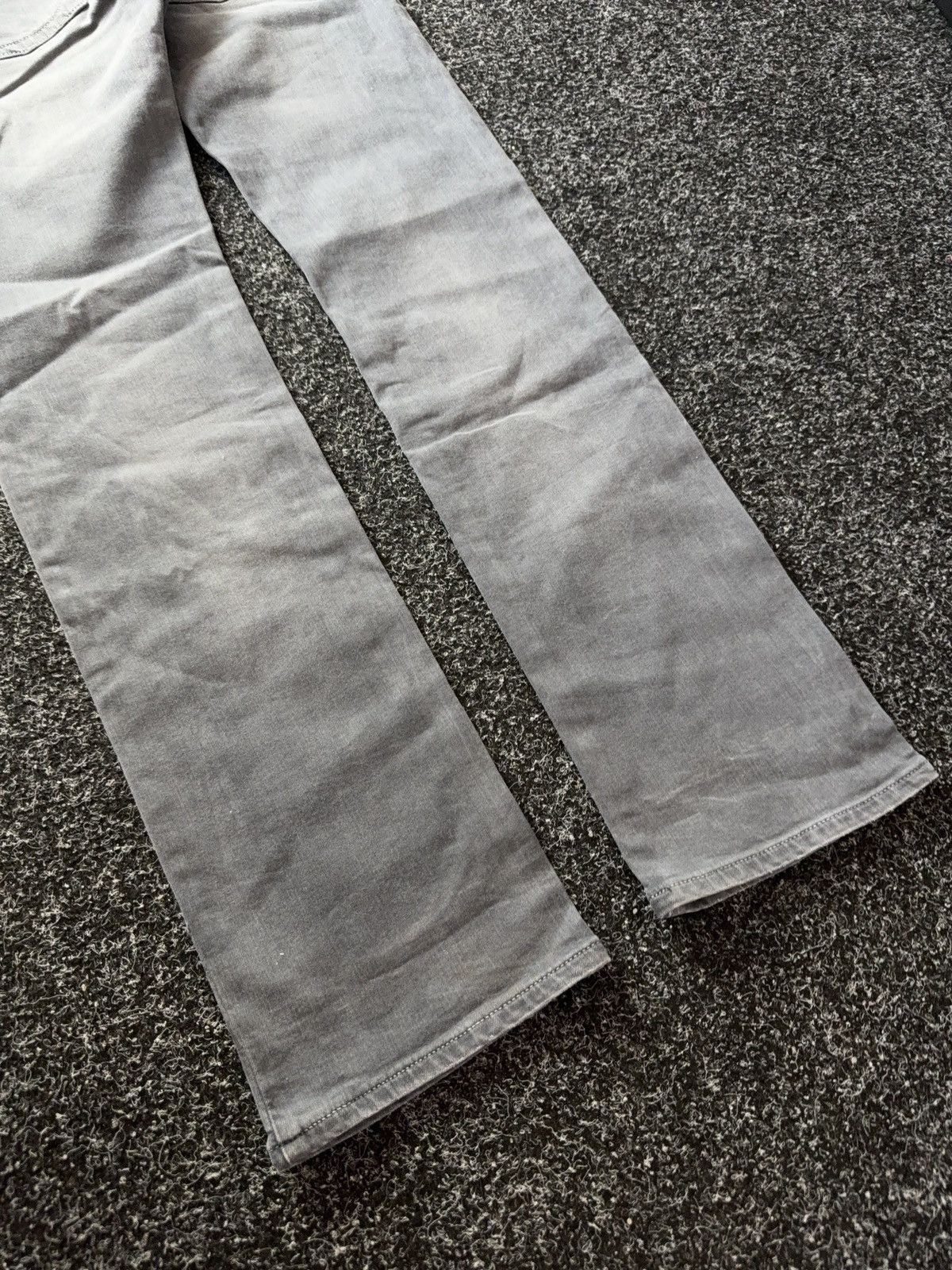 Armani 00s Armani Jeans AJ Distressed Faded Grey Slim Y2K Denim Size 28" / US 6 / IT 42 - 19 Thumbnail