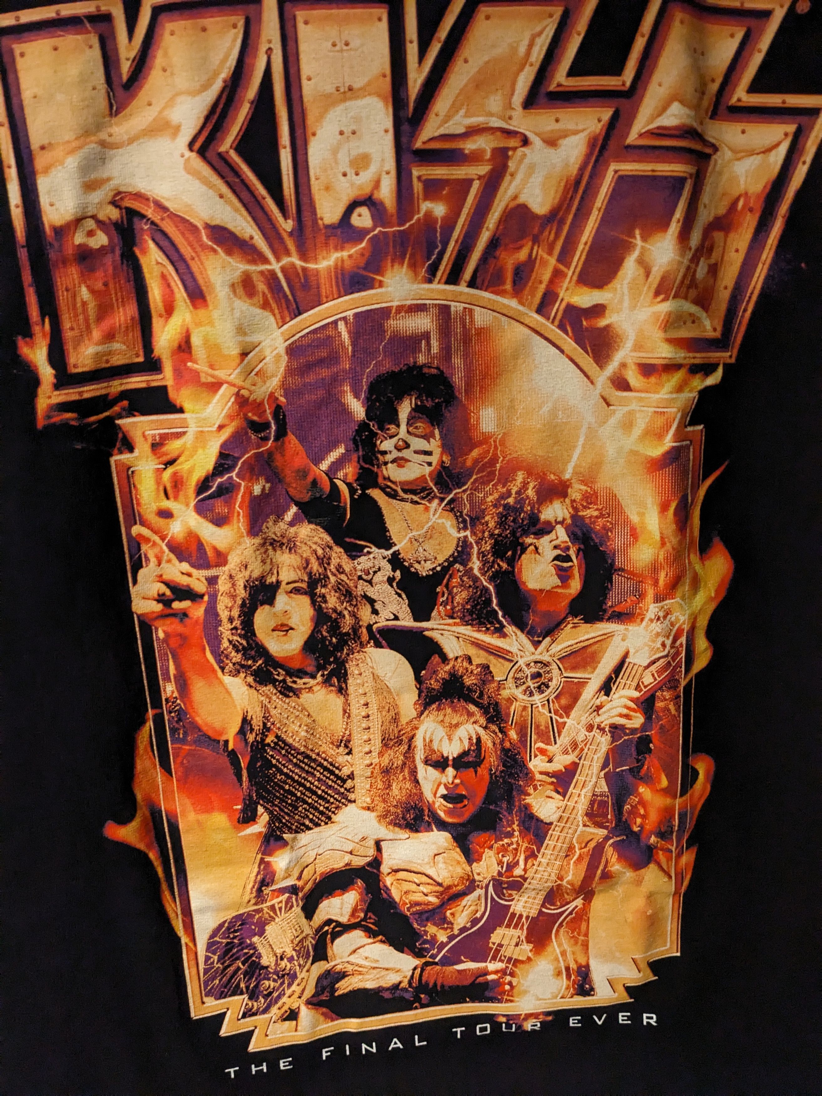 Band Tees × KISS Kiss End Of The Road World Tour 2019 Black Medium T-Shirt Size US M / EU 48-50 / 2 - 2 Thumbnail